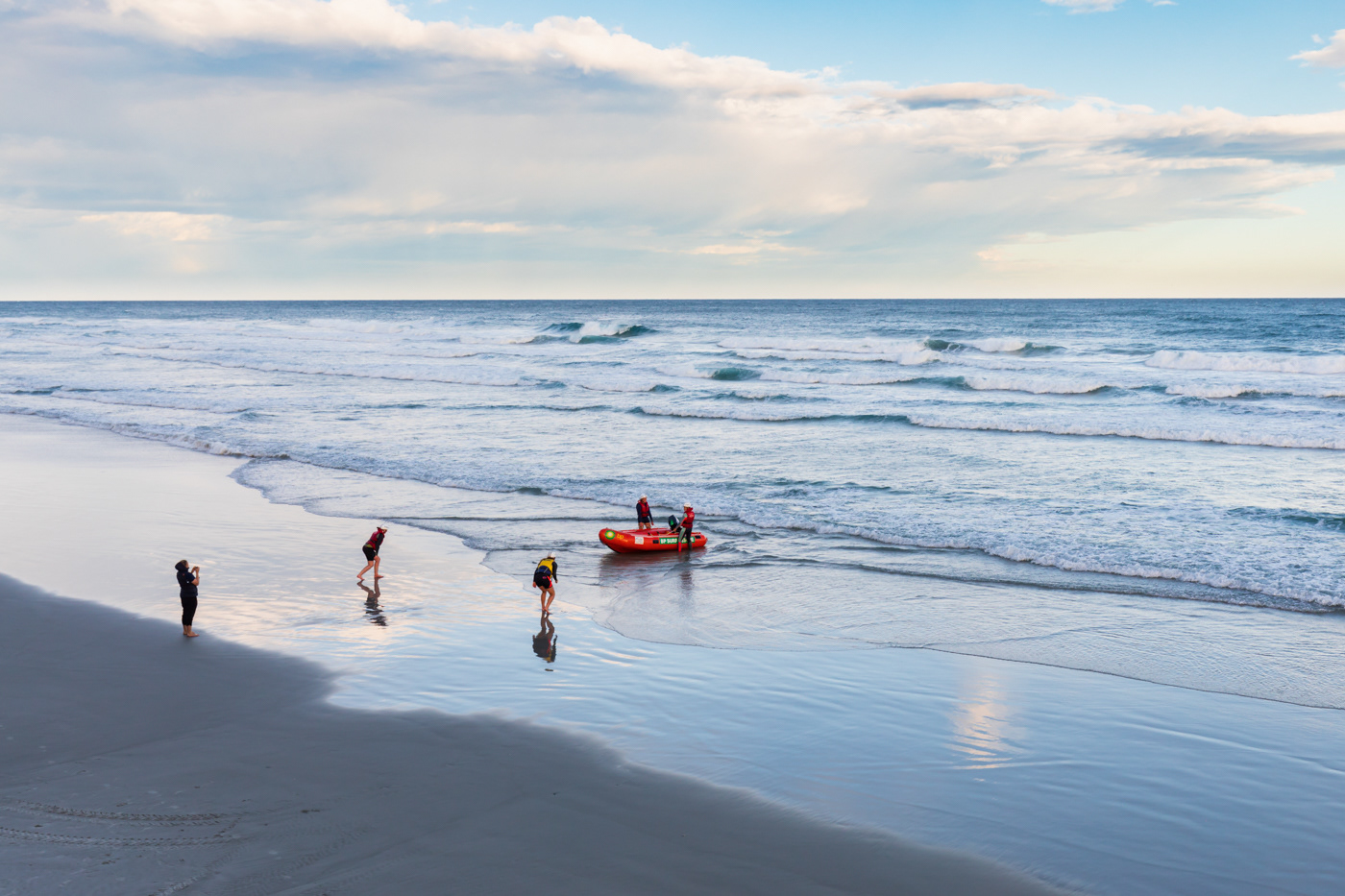Surf Lifesaving Girls' Practice. St. Clair Beach, Dunedin