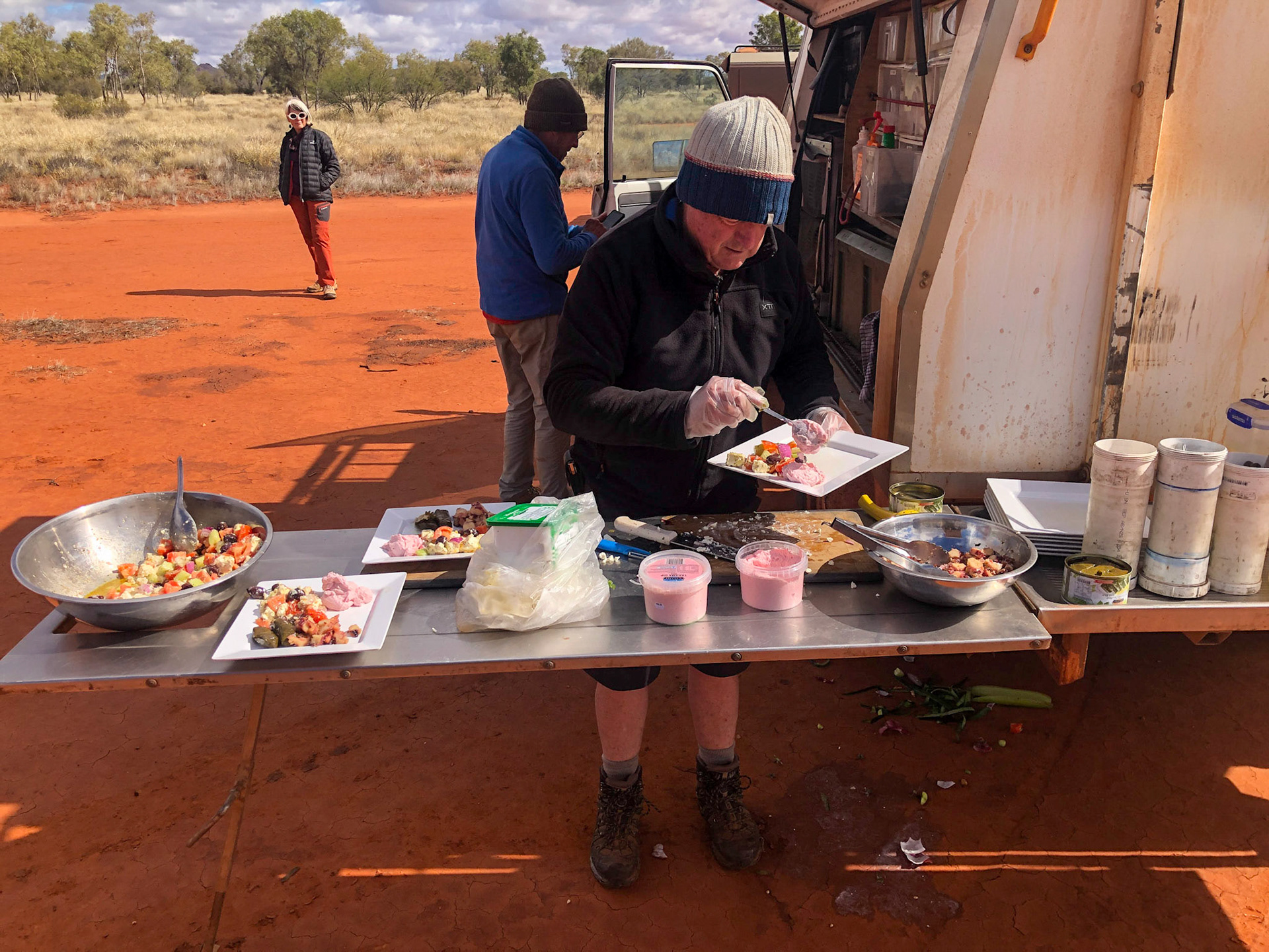 Preparing our lunch, Day 11 (Andrew)