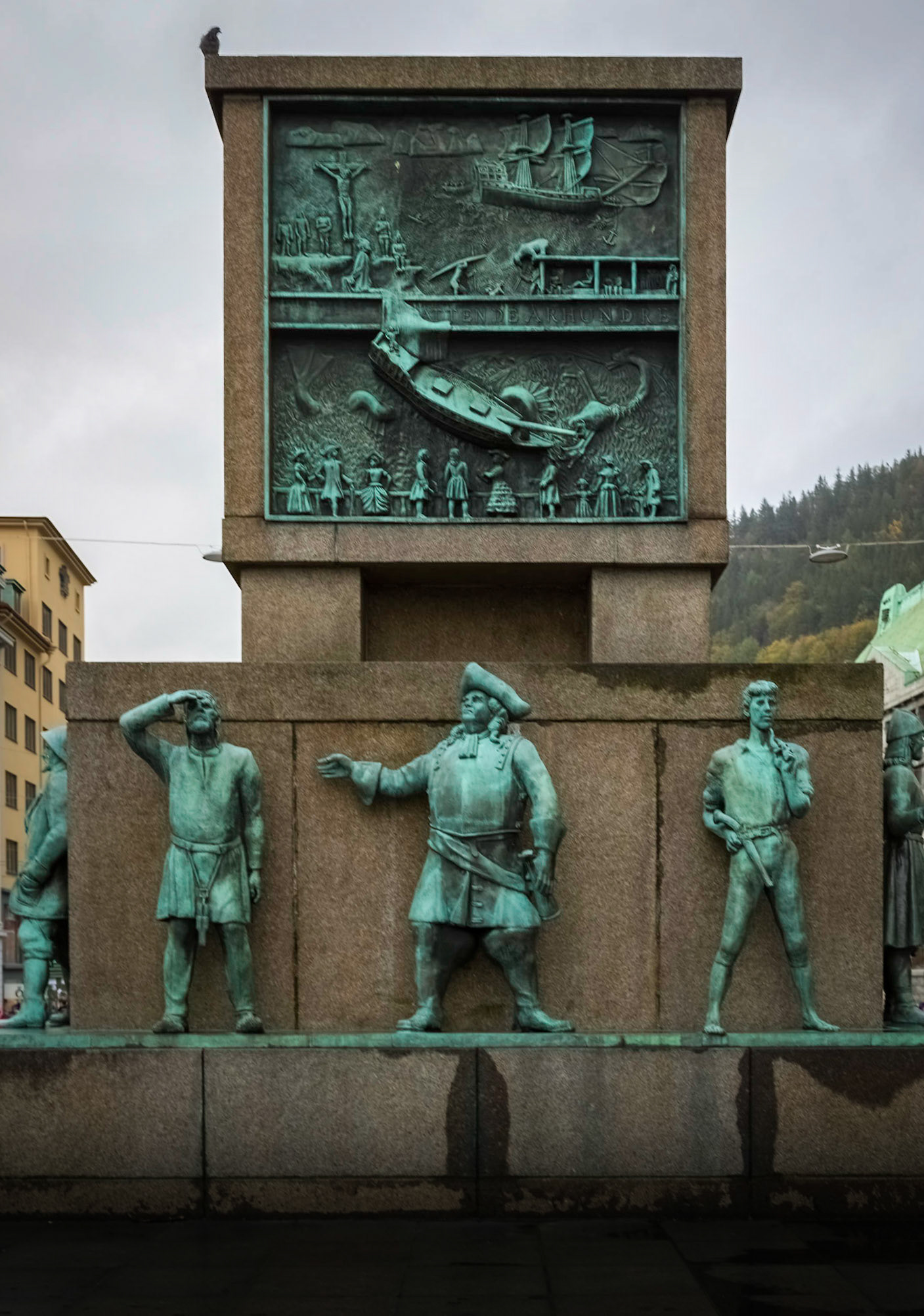 Detail on the Sailors' Monument, Torgallmenningen.