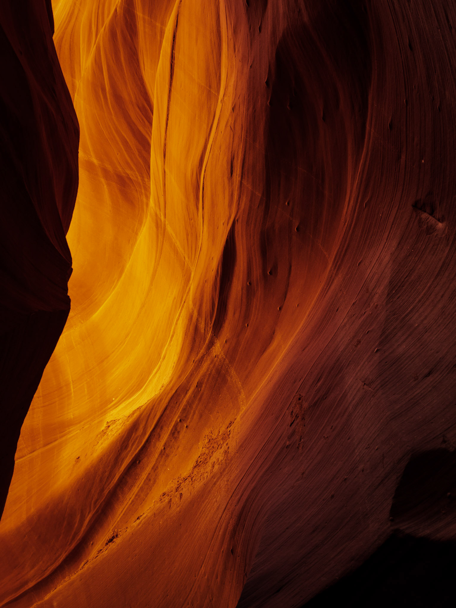In Lower Antelope Canyon