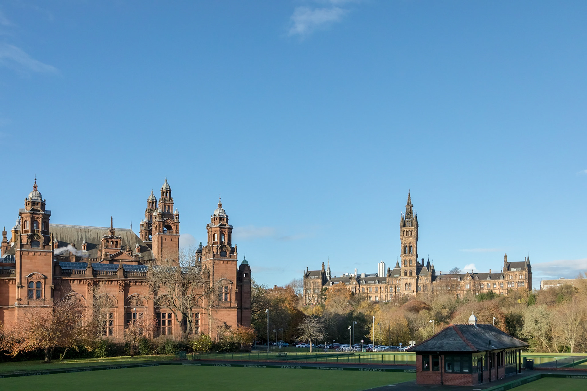 Views of Kelvingrove and Glasgow University buildings