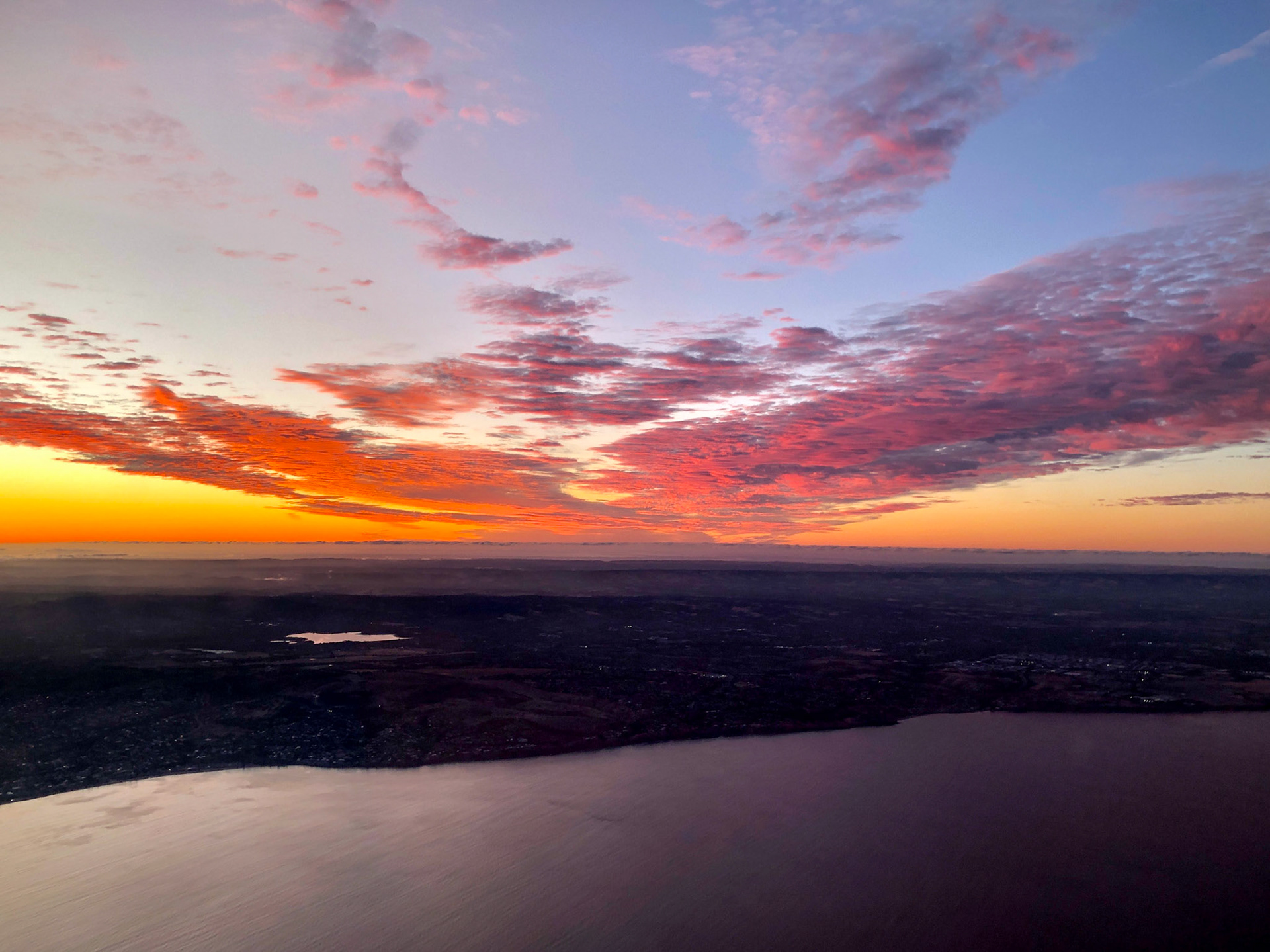 Departure ADL at 06:30; before the sunrise