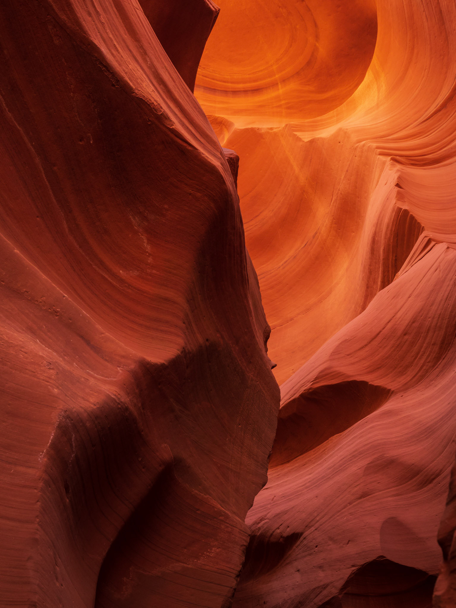 In Lower Antelope Canyon