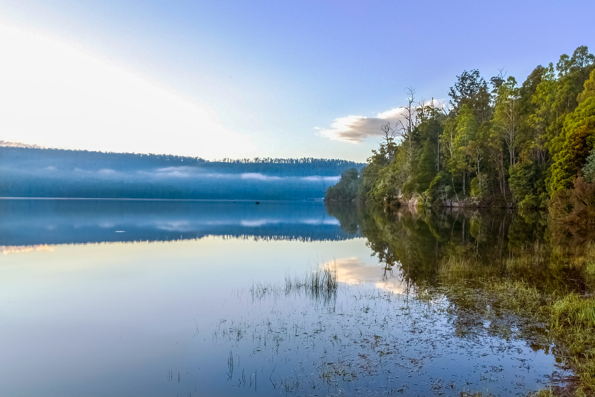 Wayatinah Lagoon after sunrise