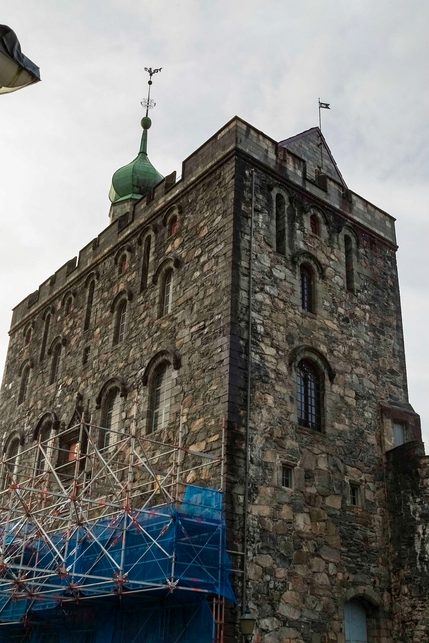 a section of the old Bergenhus Fortress (Bergenhus festning).