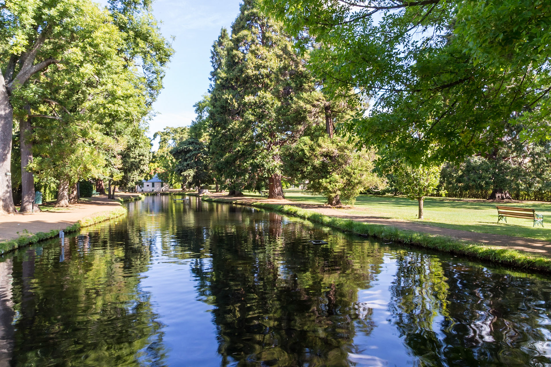 Rainbow Trout Pond. At SALMON PONDS Heritage hatchery and gardens.