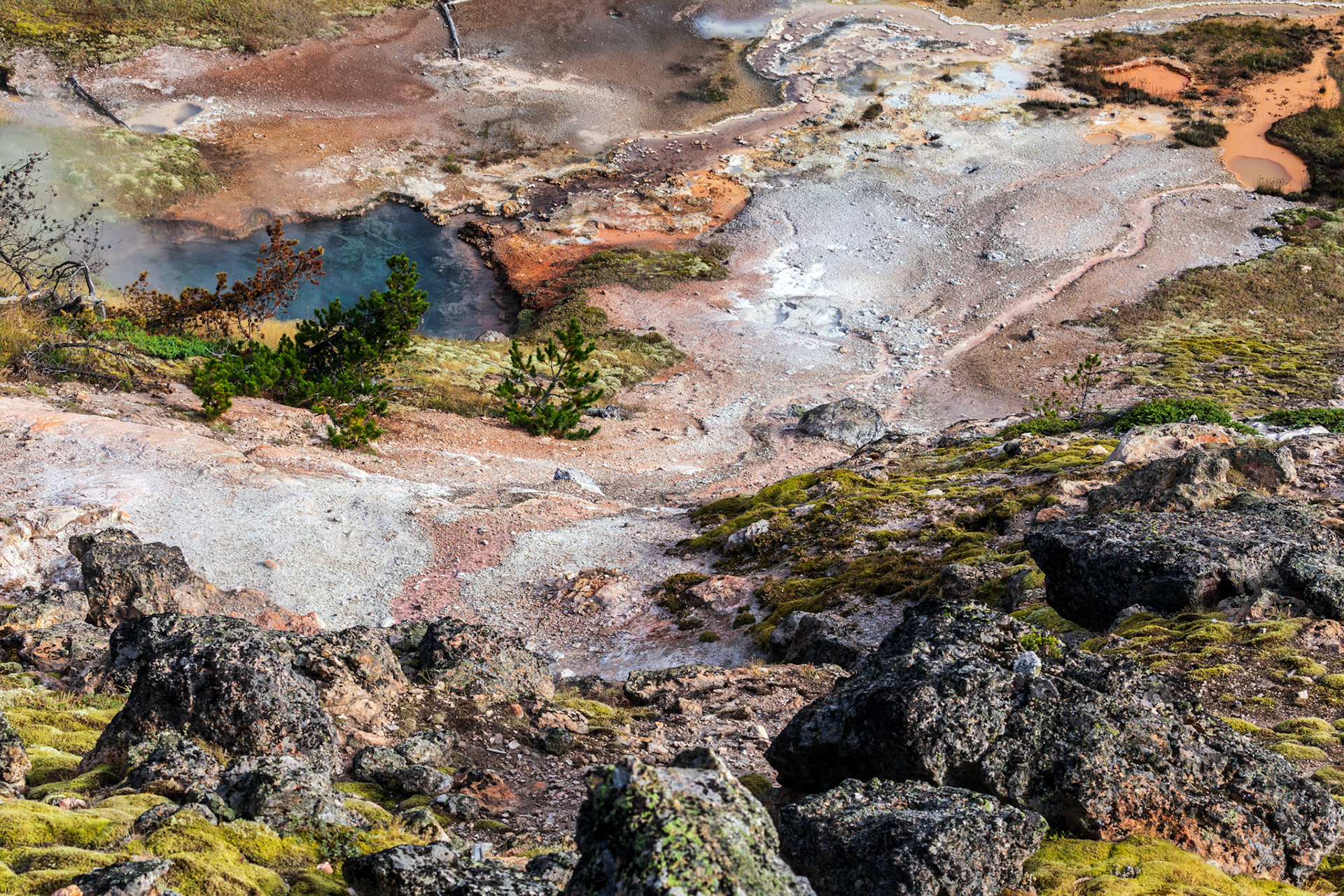 Artist Paint Pot Trail, Yellowstone National Park, Wyoming.