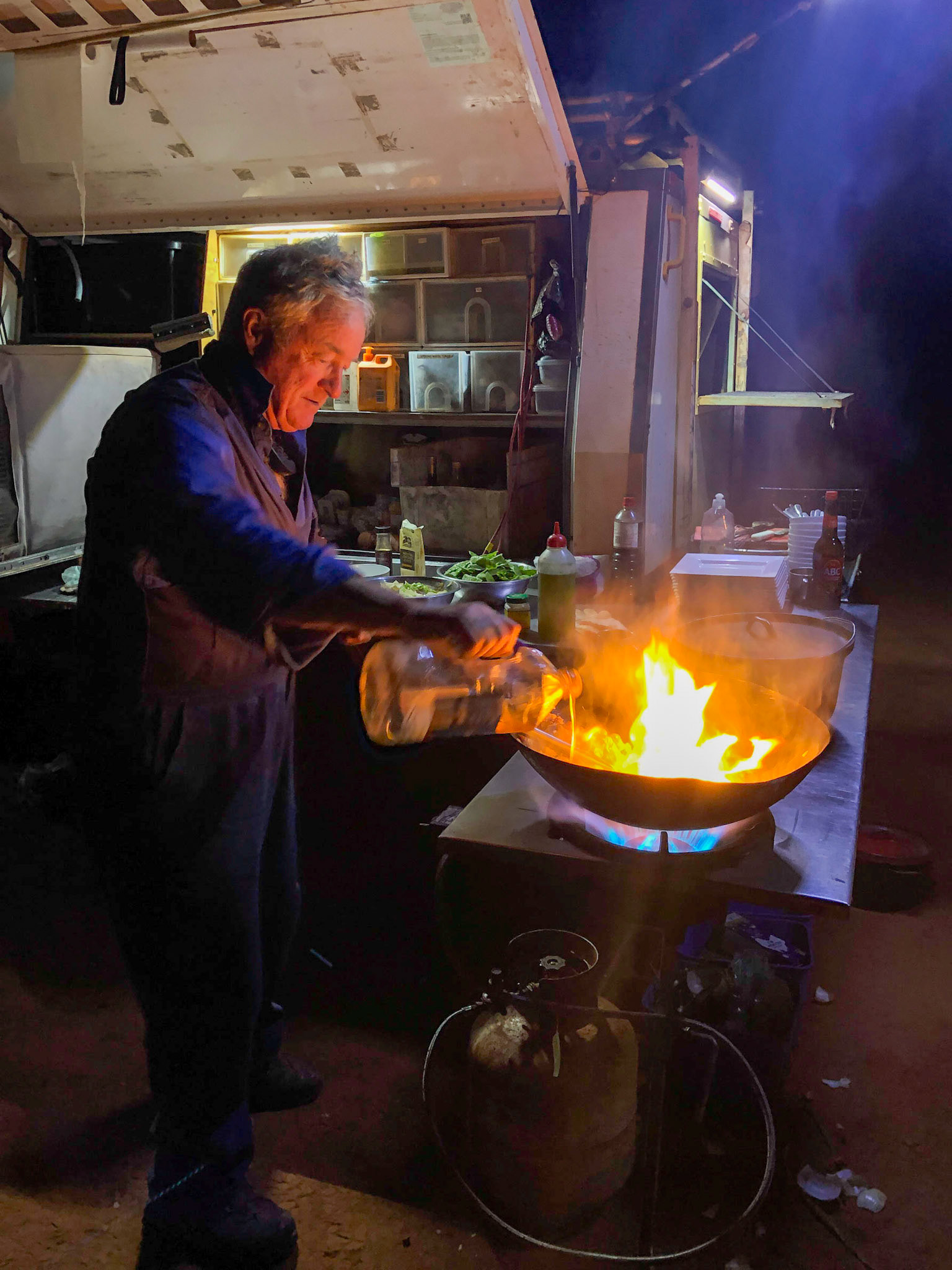 Andrew preparing our last camp dinner