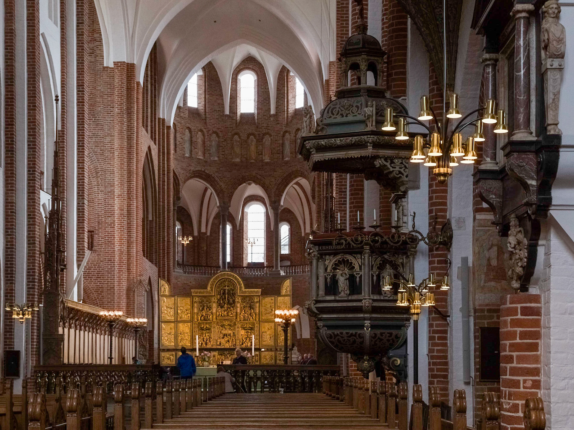 Interior of Roskilde Cathedral (now Lutheran)