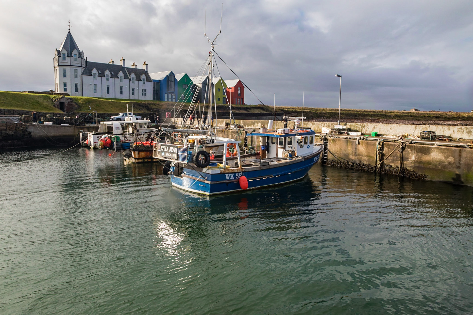 At John O'Groats., a little to the east of the northernmost point of mainland UK.