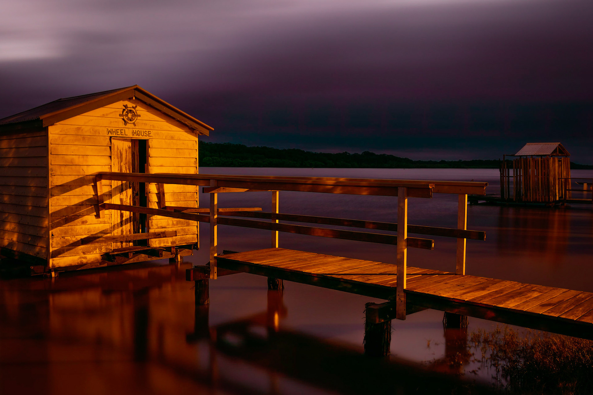 Pre-dawn at the Maroochy River boatsheds