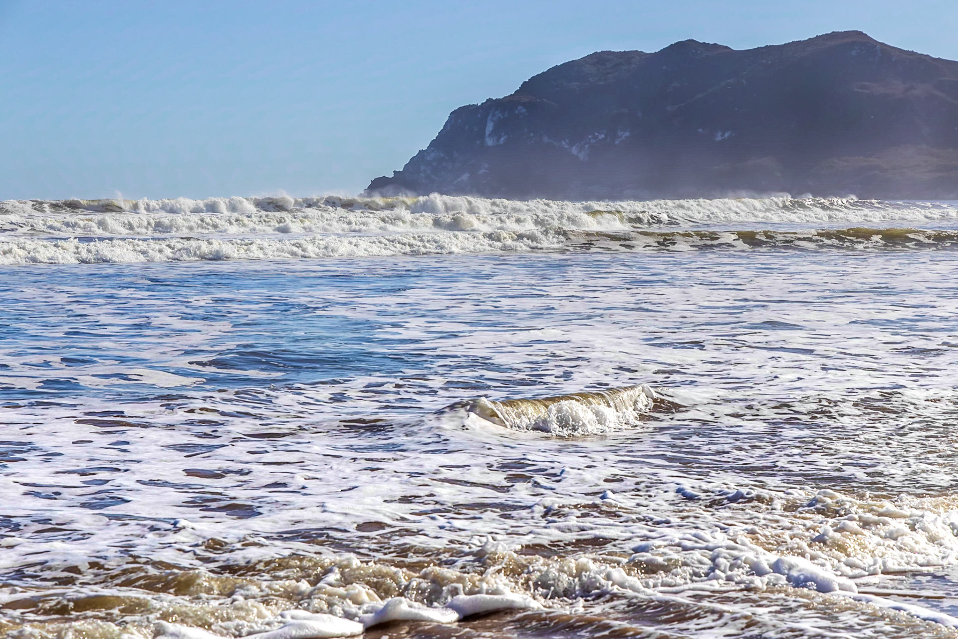 On Stephens Bay Beach, across to Hilliard Head.