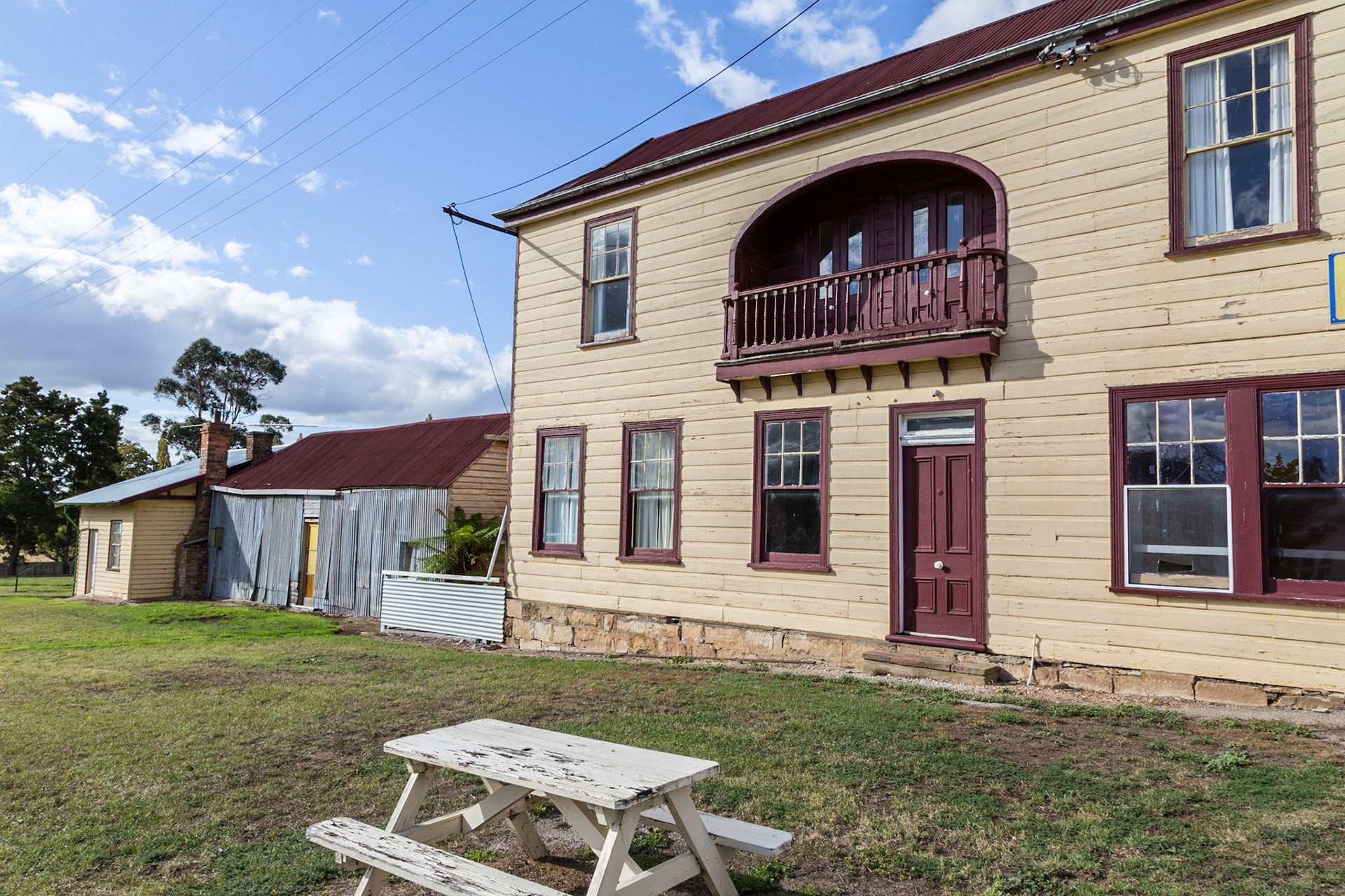 Fingal. Row of eclectic buildings from earlier times