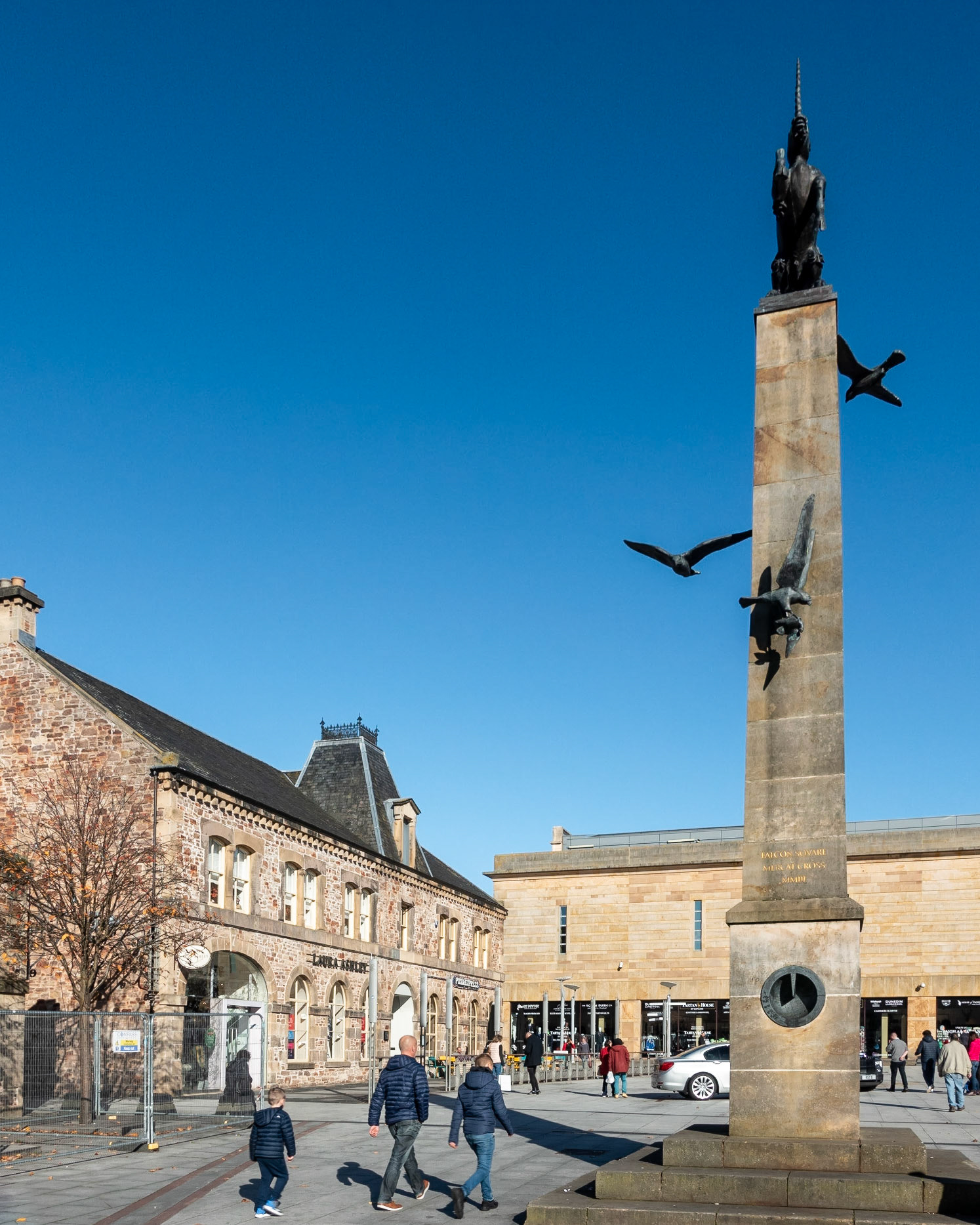 Falcon Square. Unicorn Statue