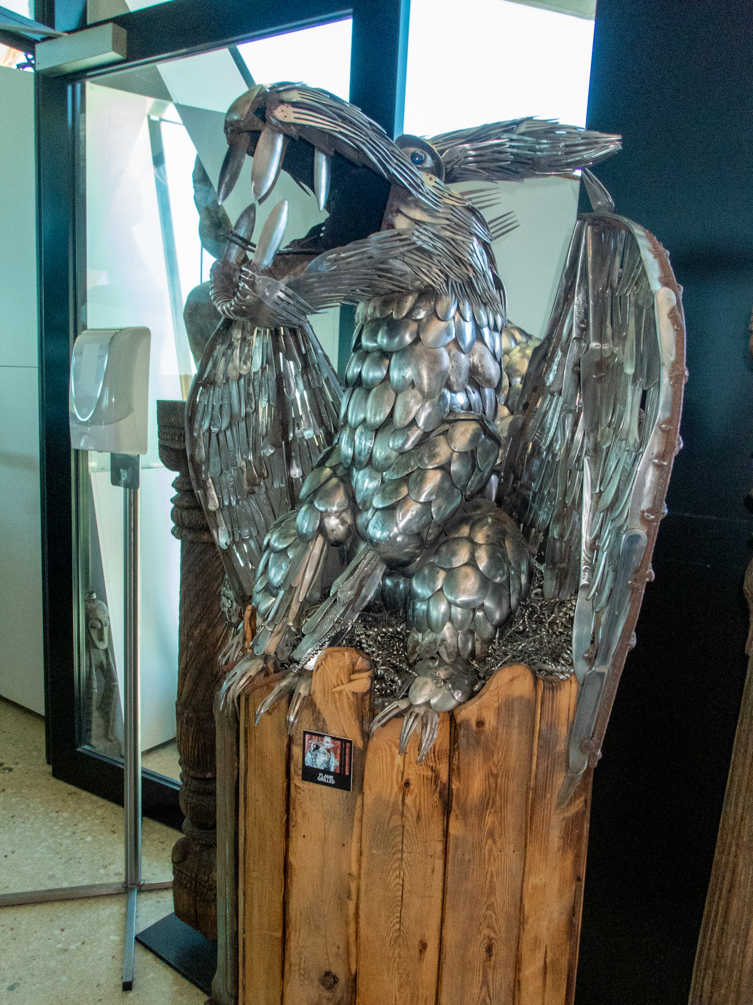 Sculpture formed from Eating Utensils