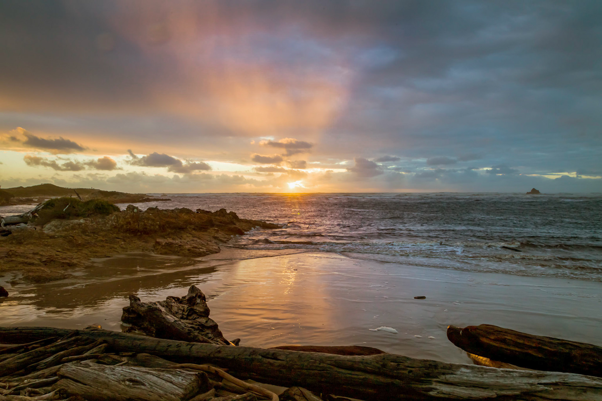 Watching the sun set from the Edge of the World; Arthur River.