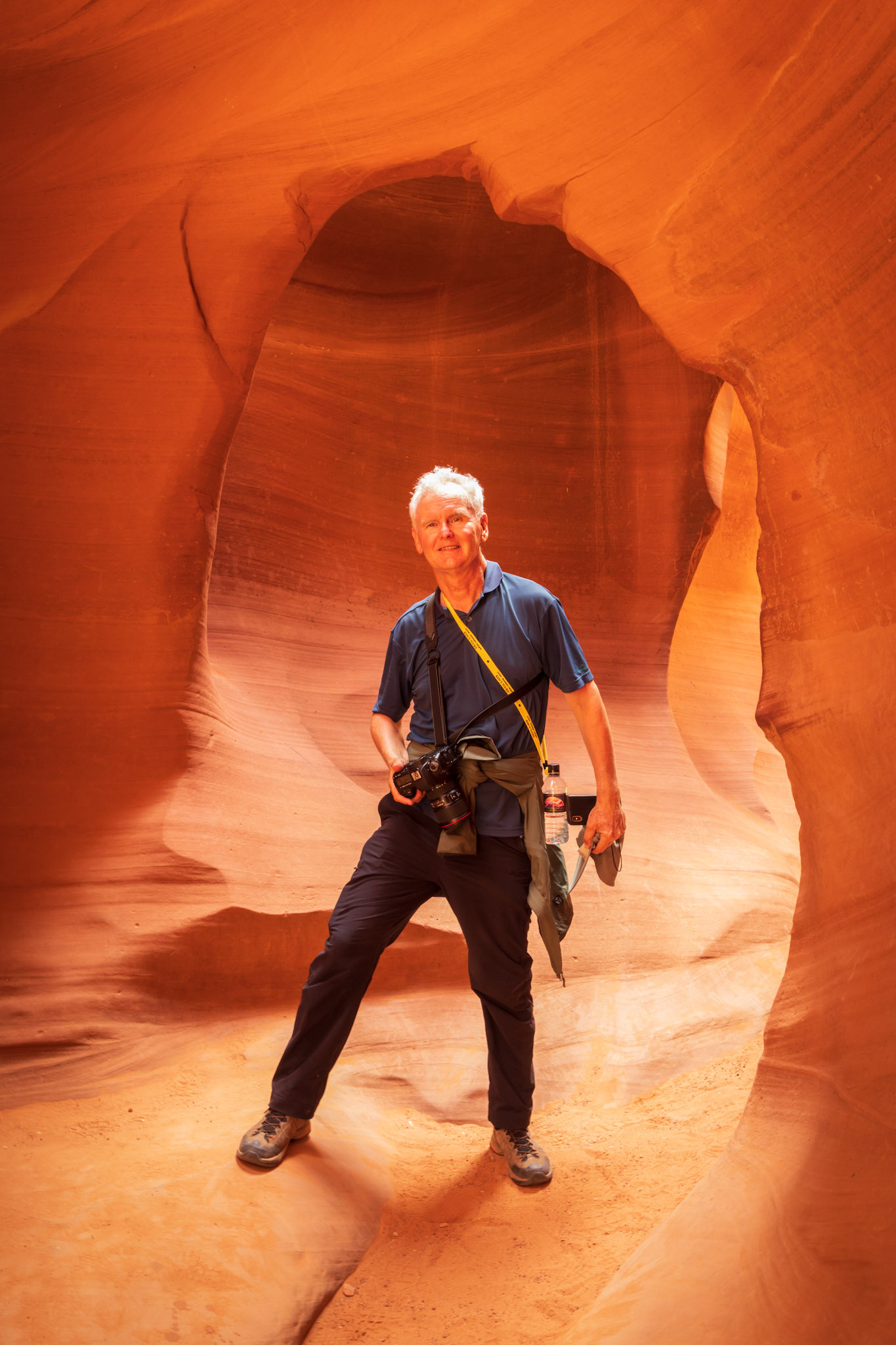 In Lower Antelope Canyon