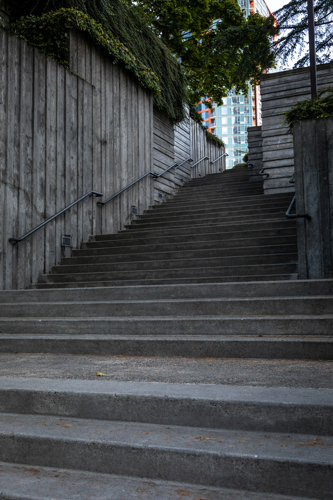 Concrete Stairs; Freeway Park Brutalist Architecture