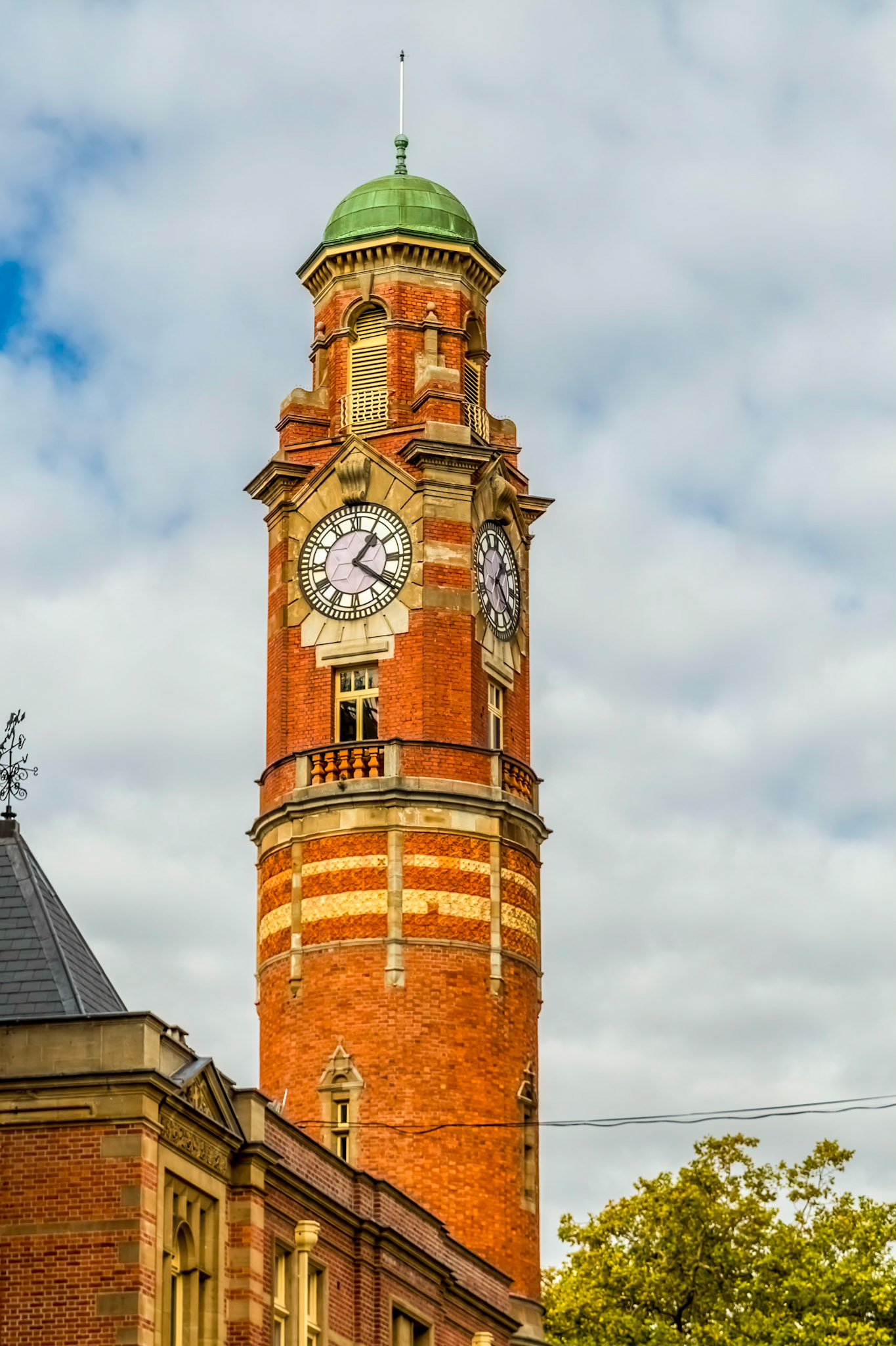 Launceston Post Office (built 1886-1889). Built in the Queen Anne architecture style. The tower was added by public subscription in 1903 and was known as the pepper pot due to its squat appearance, completed in 1906 with the installation of the clock.