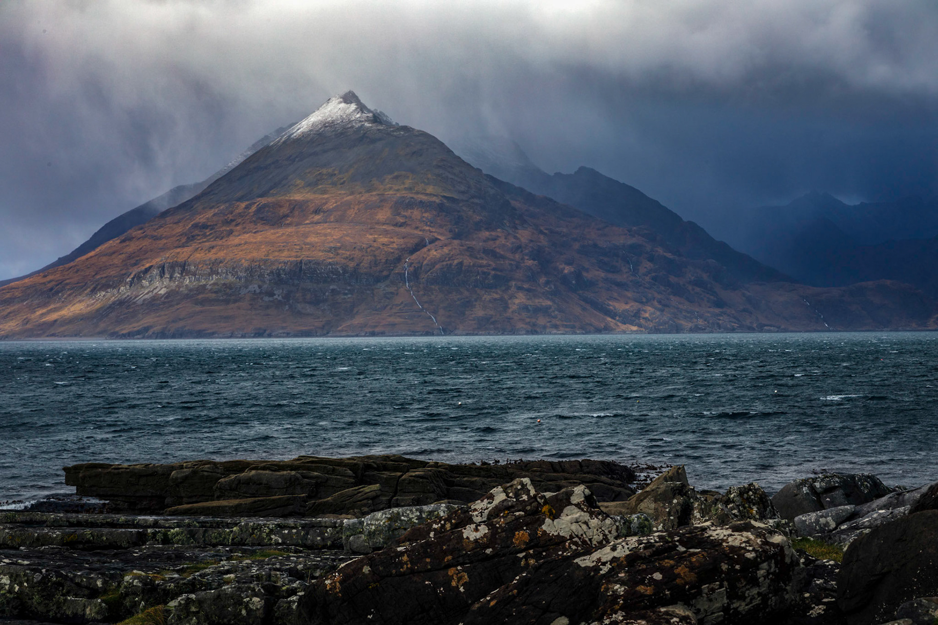 Sgurr Alasdair in the Black Cuillin across Loch Scavaig from Elgol, Elgol, Isle of Skye