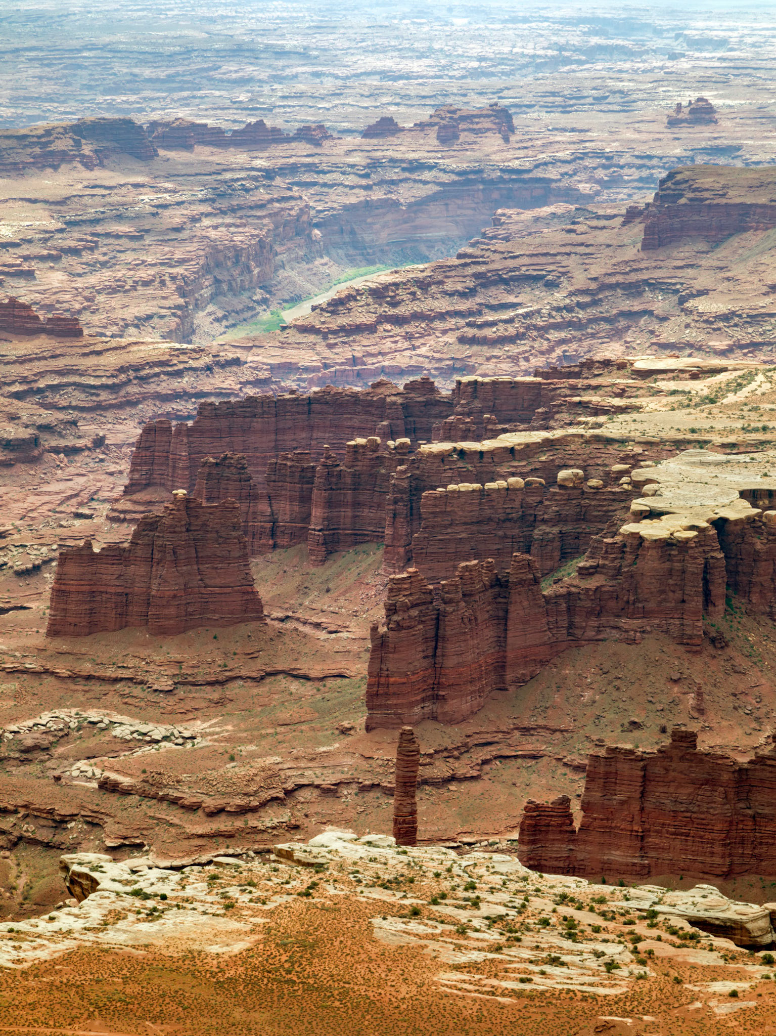 From the Grand View Overlook; across Monument Basin to the Colorado River.