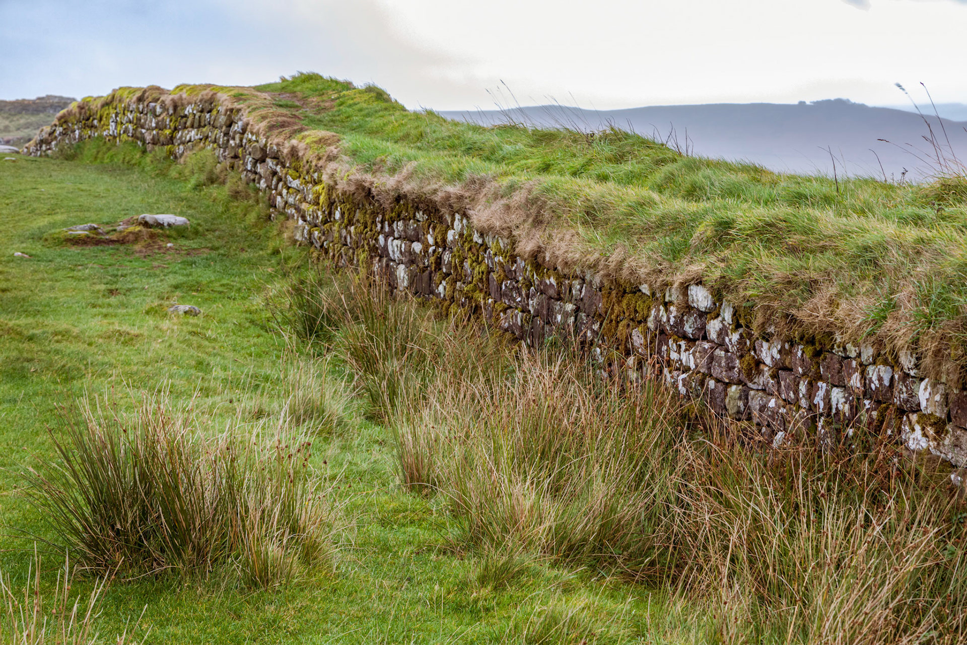 Hadrians Wall at Steel Rigg, Northumberland National Park.