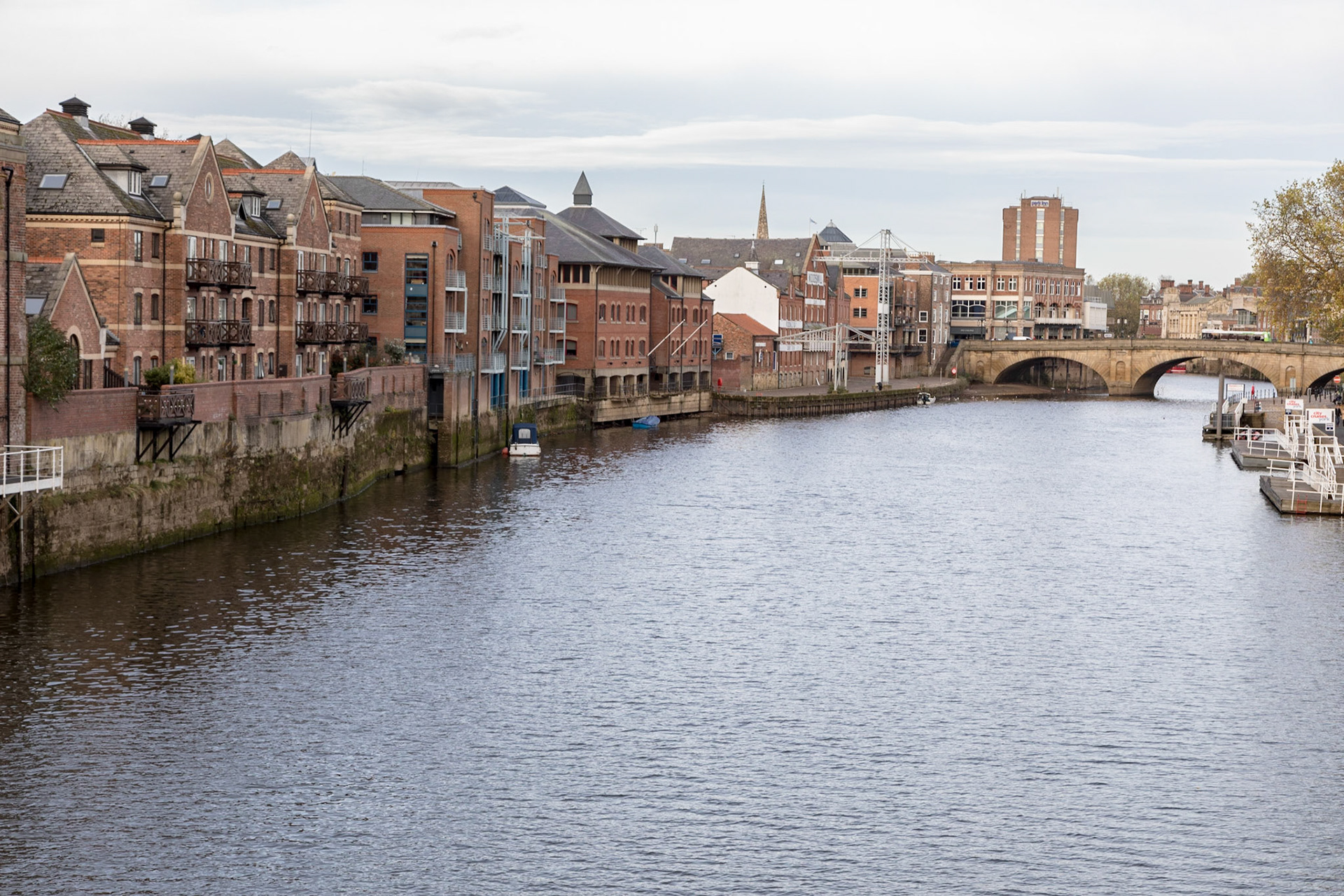 River Ouse through York, at the Skeldergate Bridge