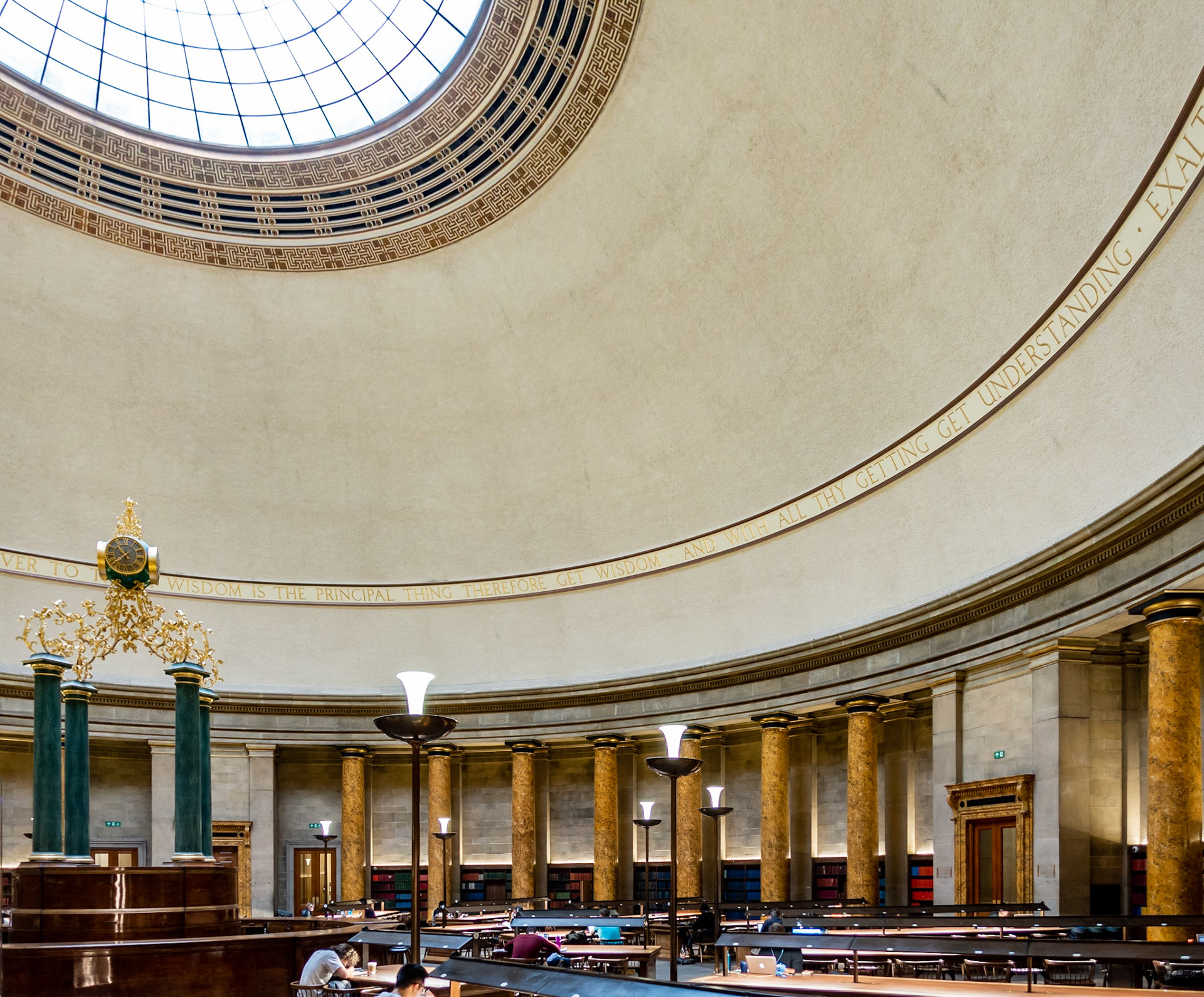 In the Wolfson Reading Room. Central Library.