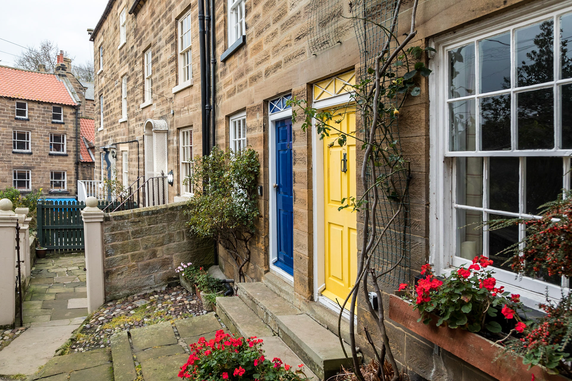 In Robin Hood's Bay, a small fishing village and a bay located in the North York Moors National Park.