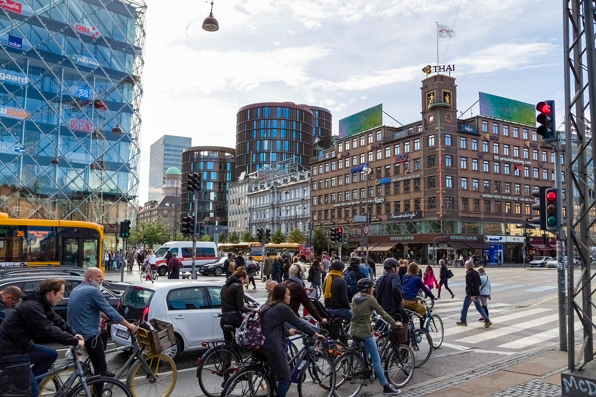 On H.C. Andersens Blvd at Rådhusplasen square