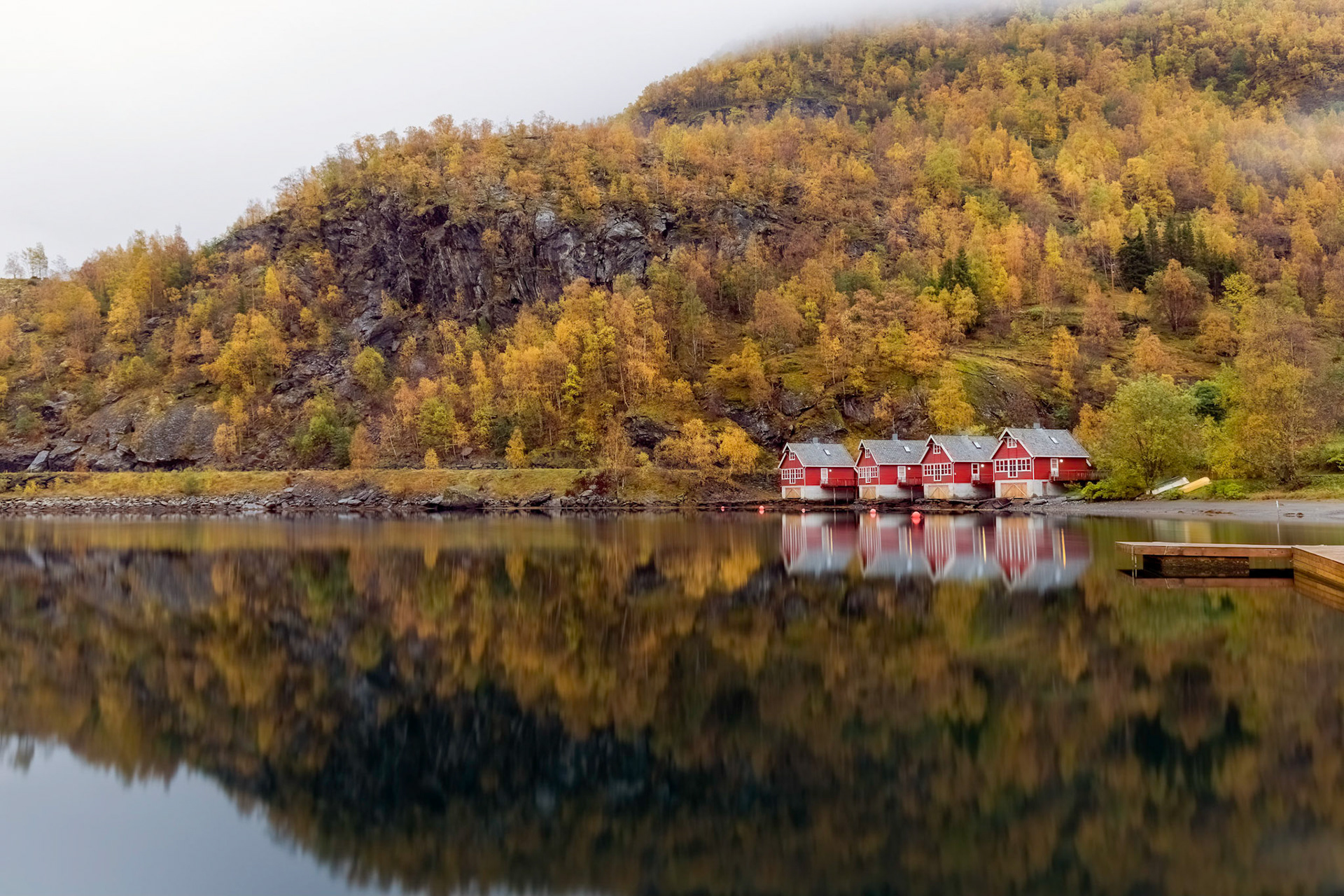 Holiday Cottages. In and around the village of Flåm at the end of the Aurlandsfjord.