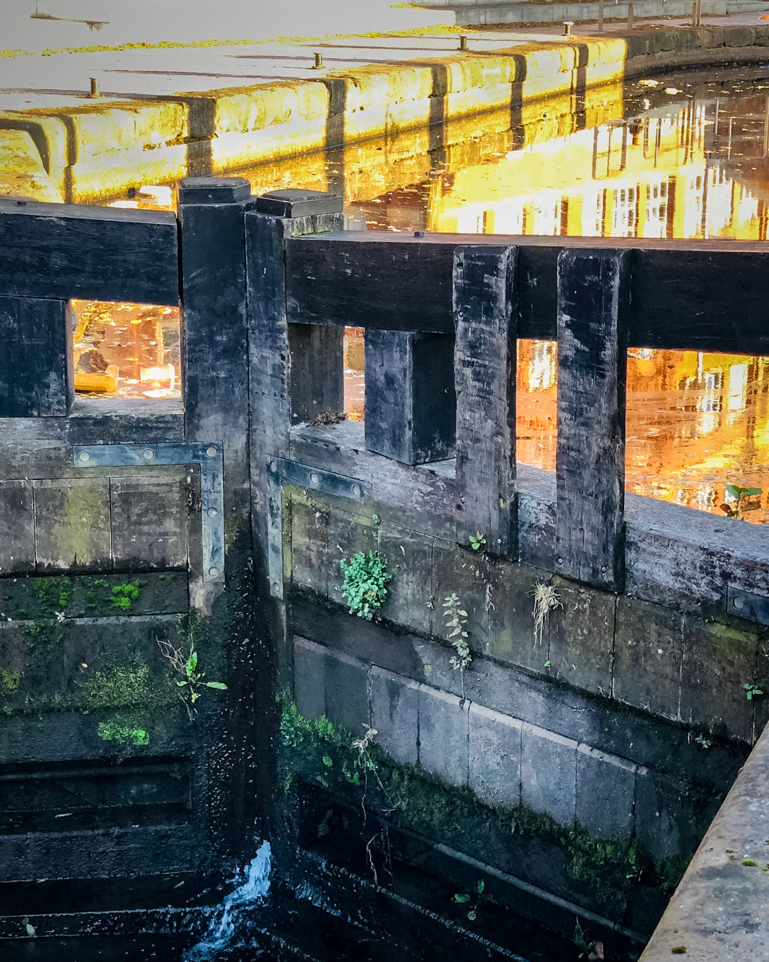 One of the many canal locks on the Rochdale Canal