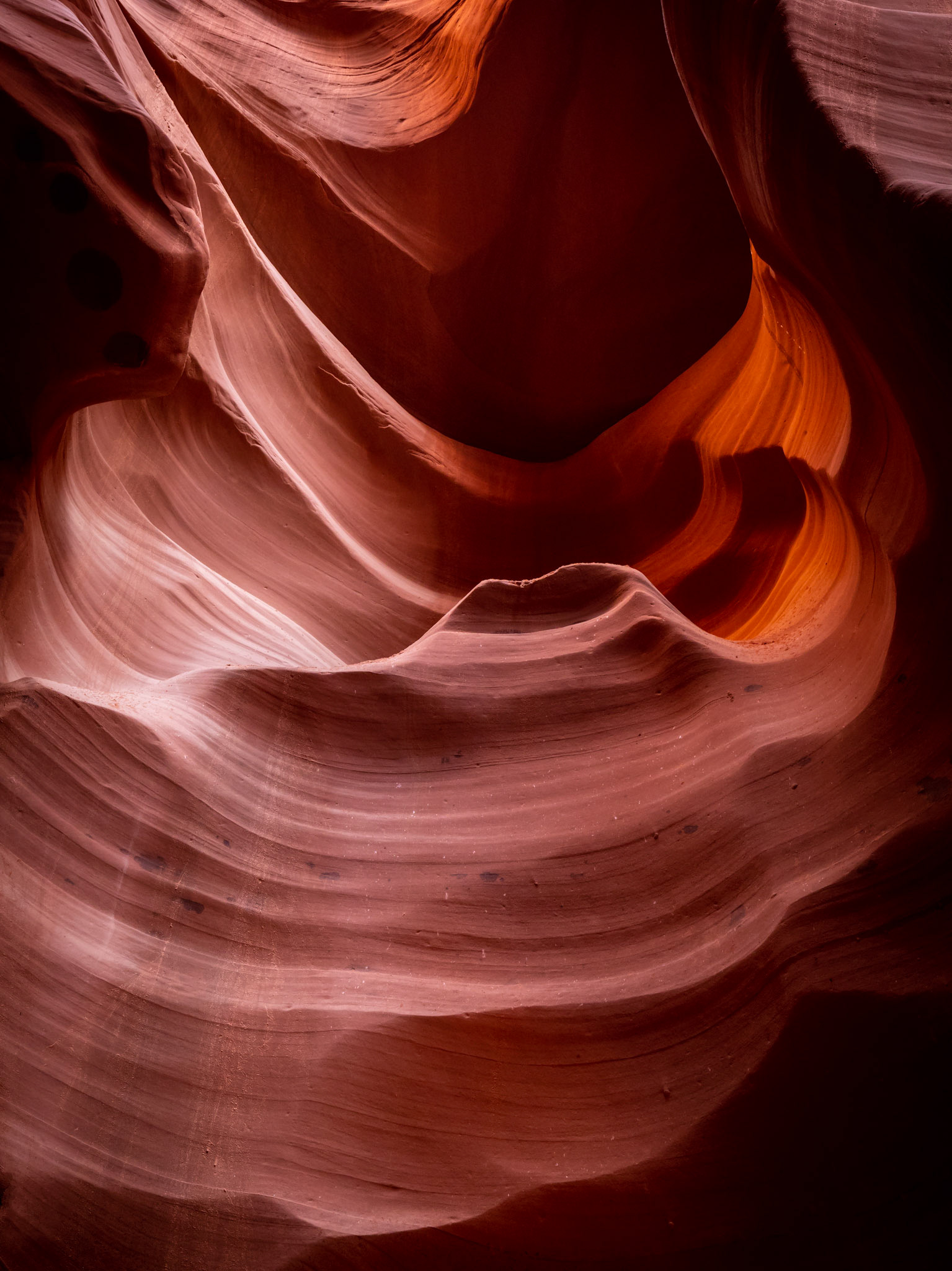 In Lower Antelope Canyon