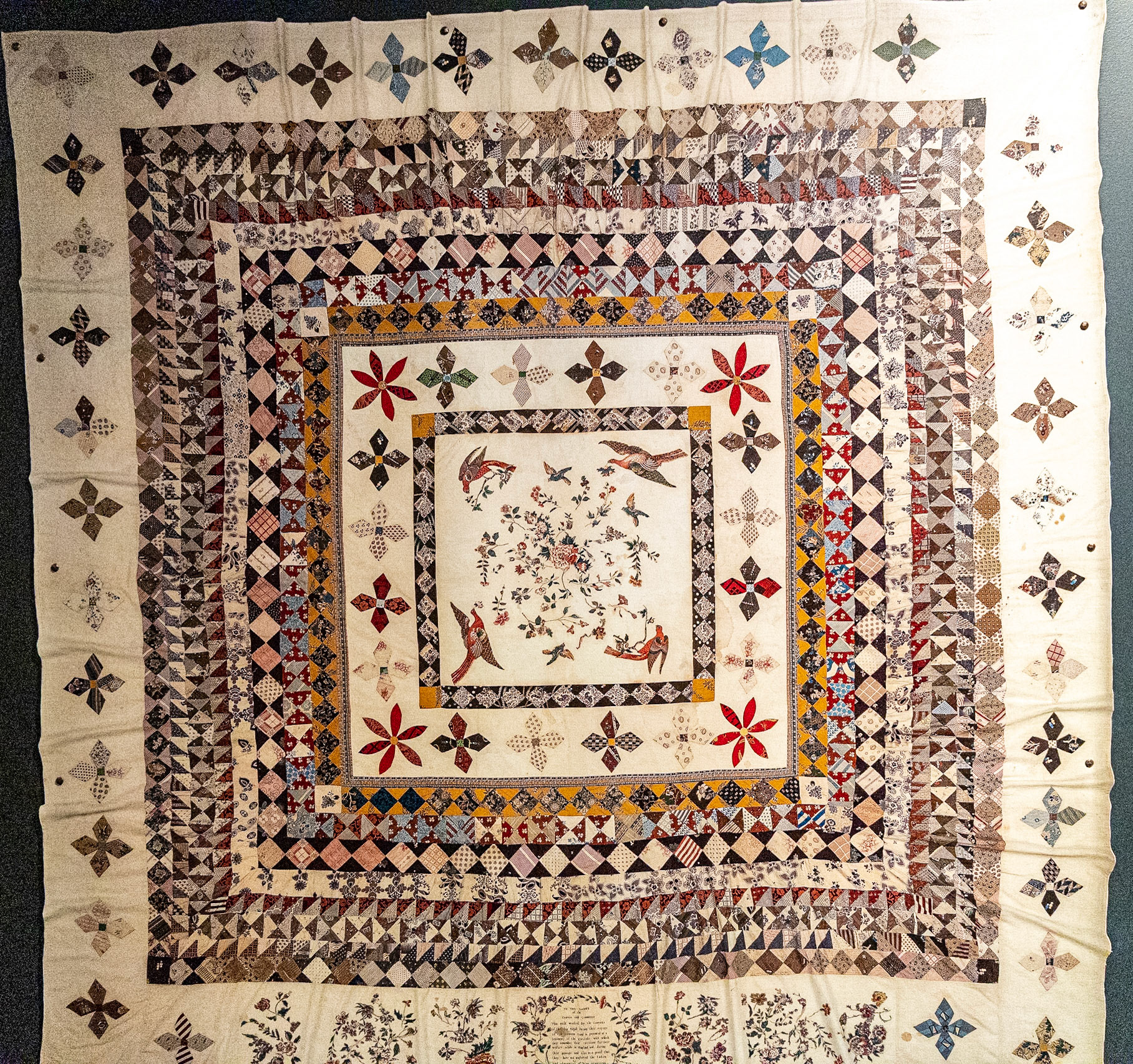 Cascades Female Factory Historic Site: needlework piece made by unidentified women of the convict transport ship HMS Rajah, 1841.