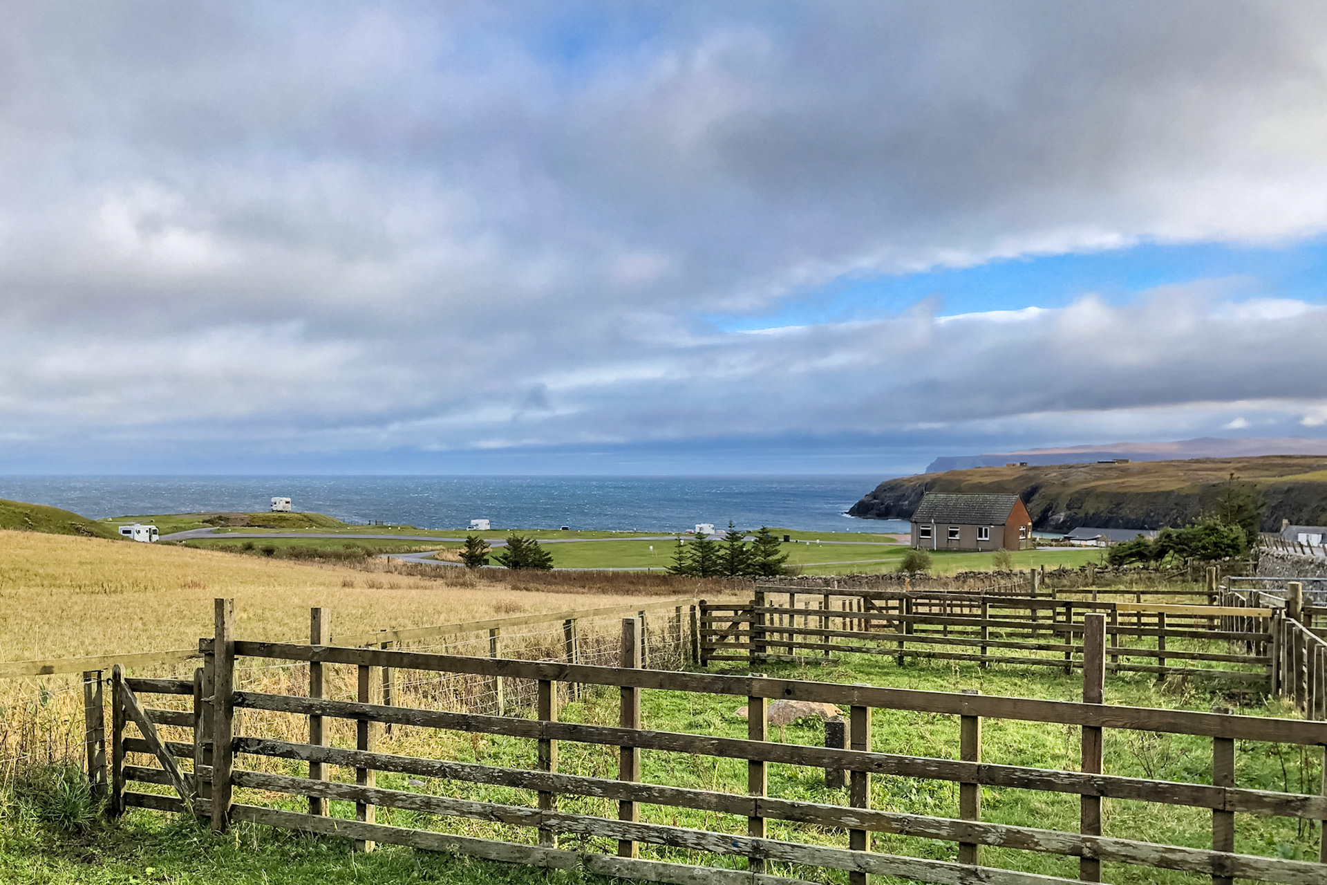 From Durness across fields to Sango Bay