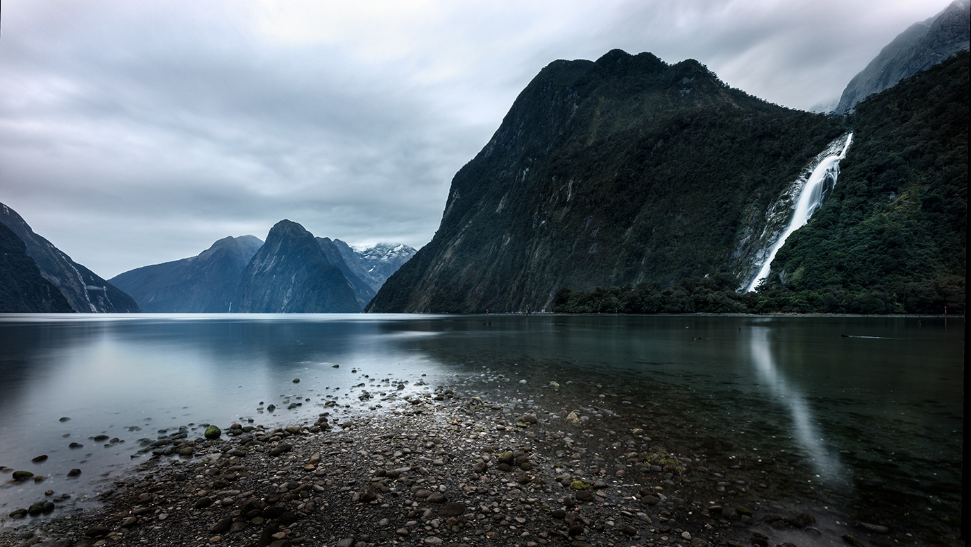 Bowen Waterfall, Freshwater Basin in Milford Sound