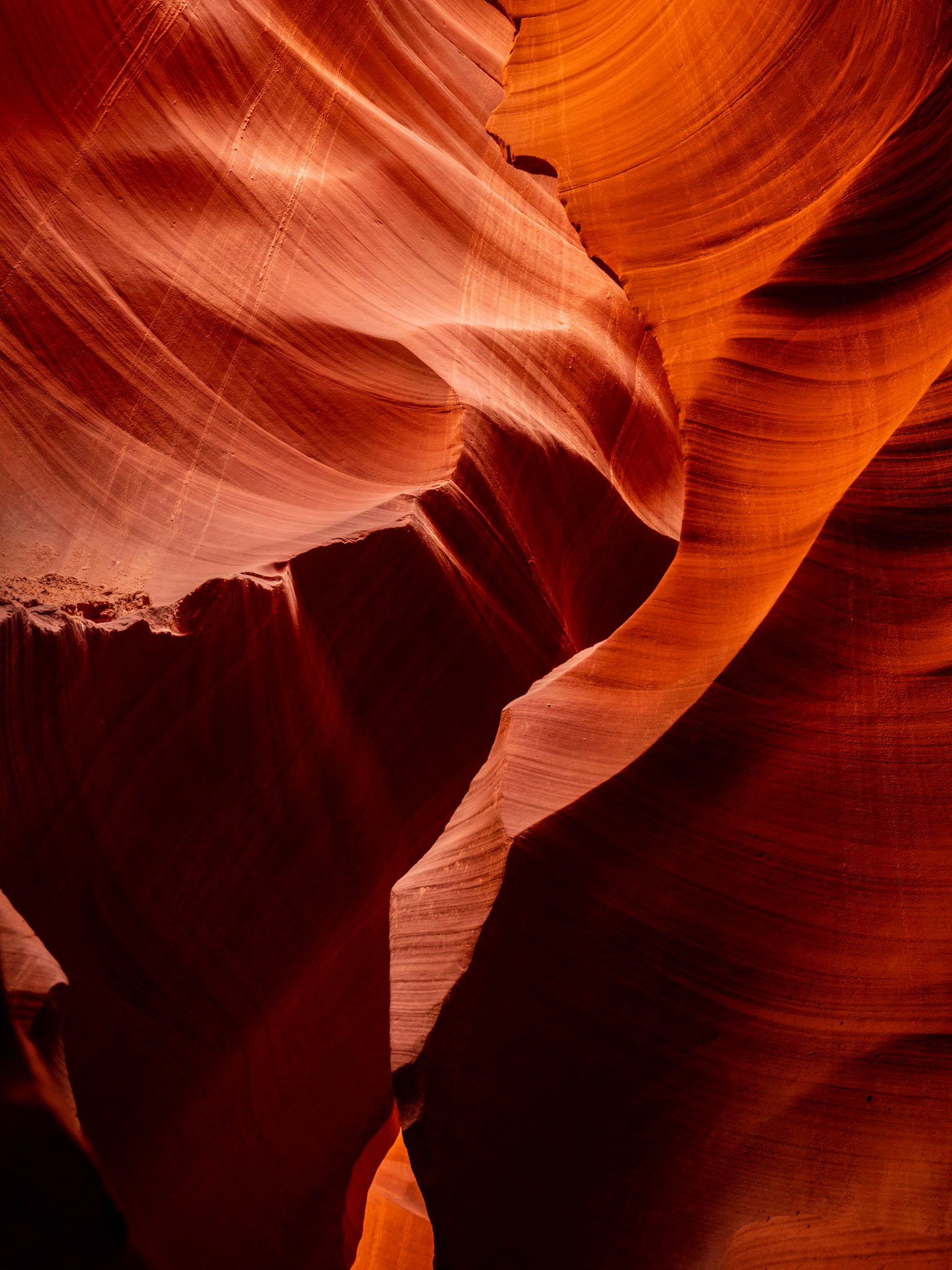 In Lower Antelope Canyon