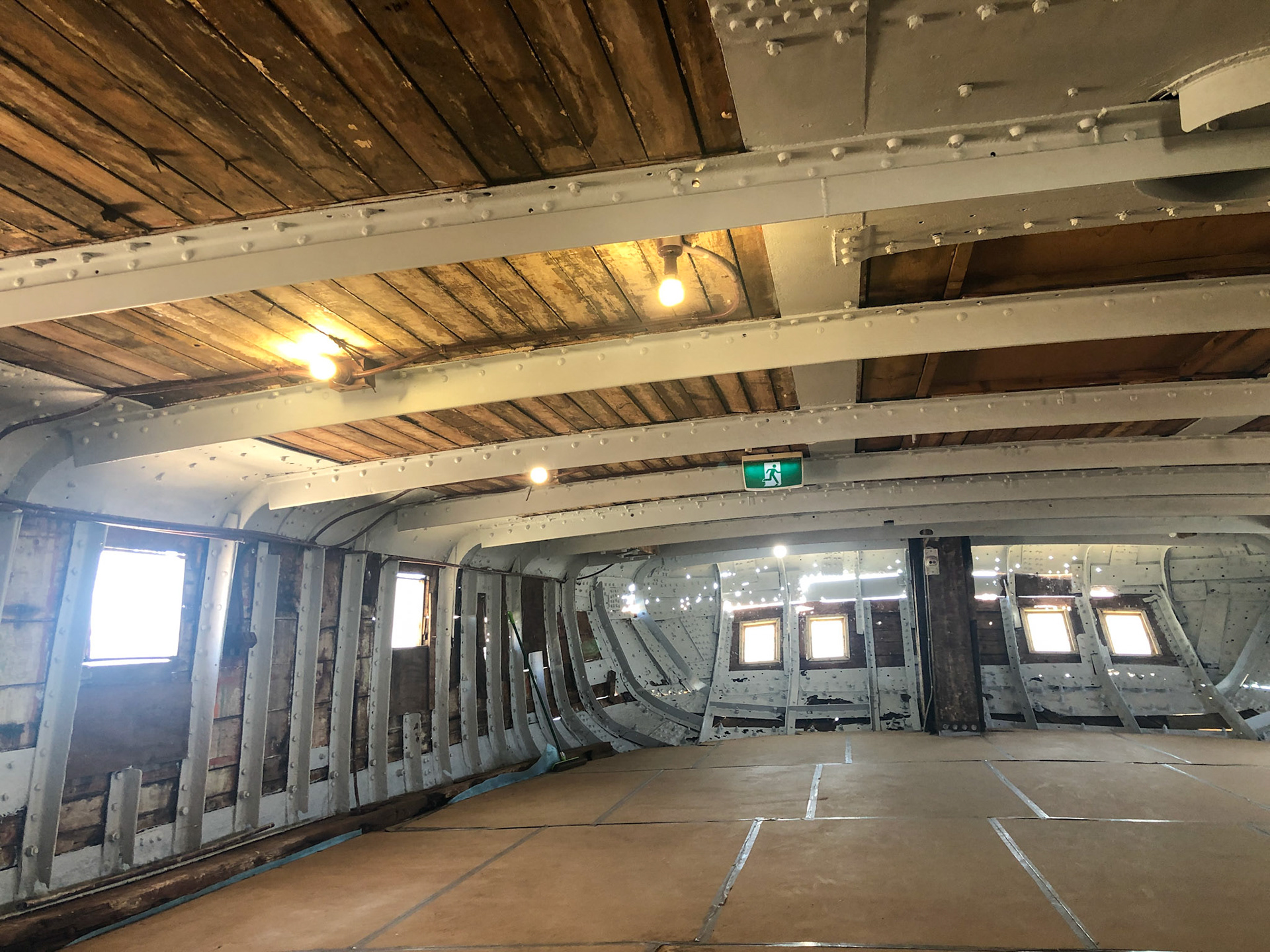 Clipper Ship 'City of Adelaide' (1864) undergoinng preservation works