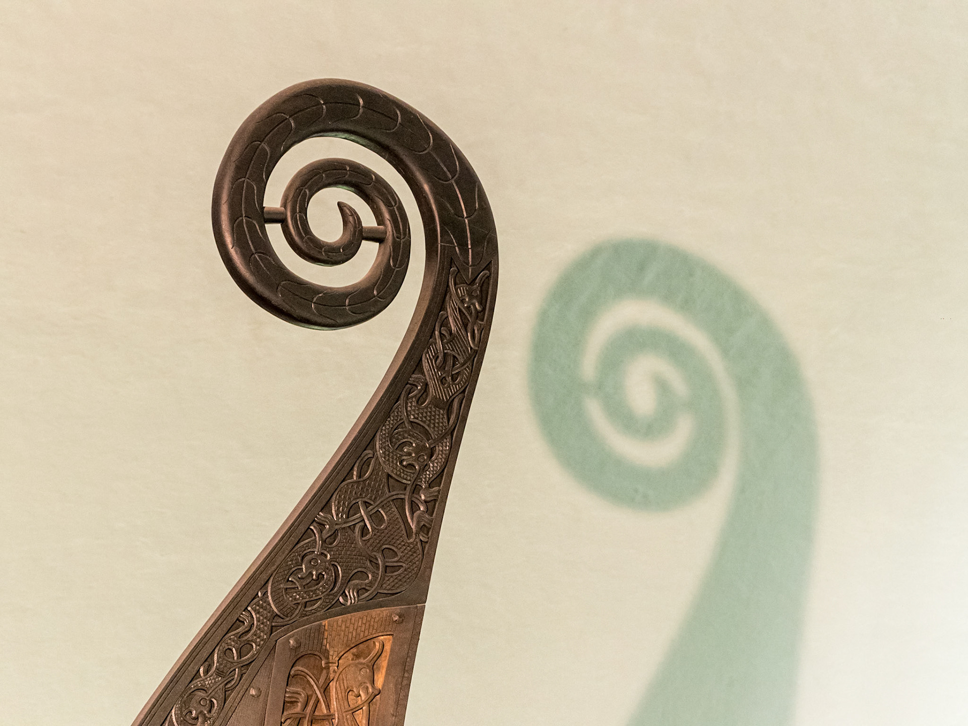 The Oseberg Ship, carved stem