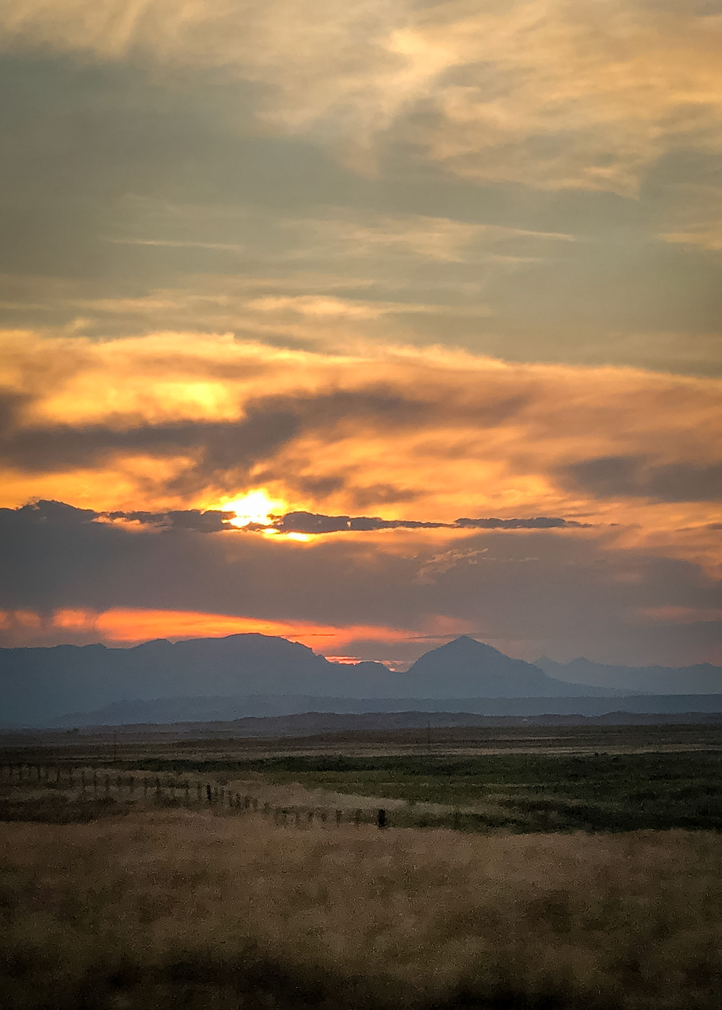 Sunset, Browning, Montana.