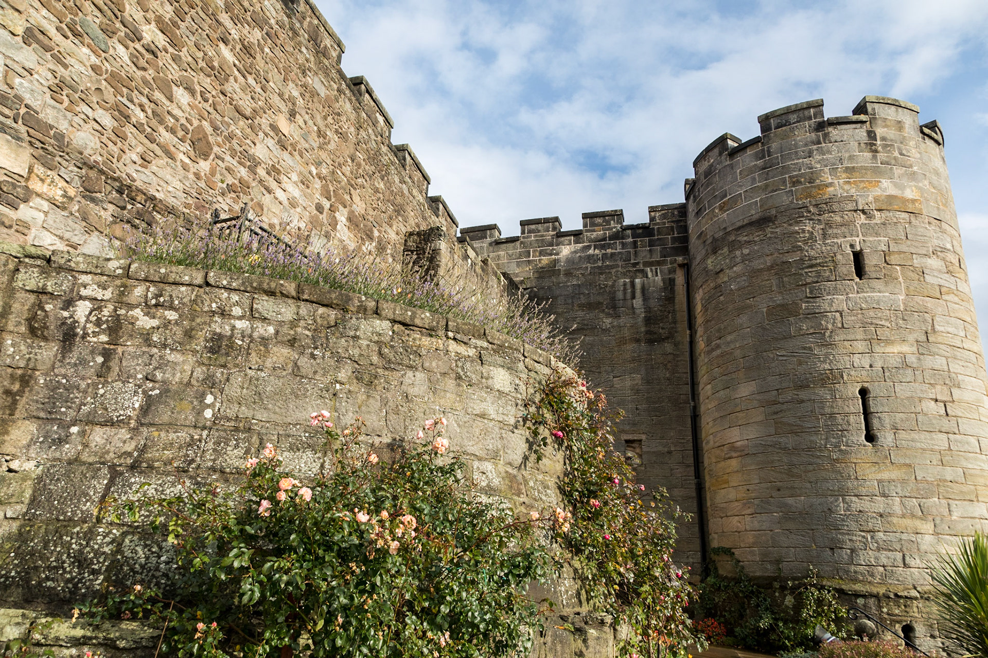 At Stirling Castle. The current castle dates from the late 14th to the 16th century, when it was a residence of the Stuart monachs.