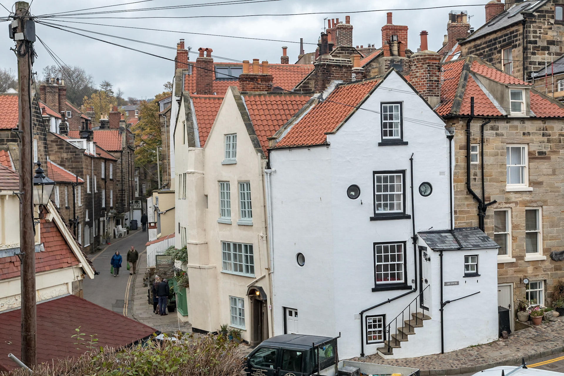 In Robin Hood's Bay, a small fishing village and a bay located in the North York Moors National Park.