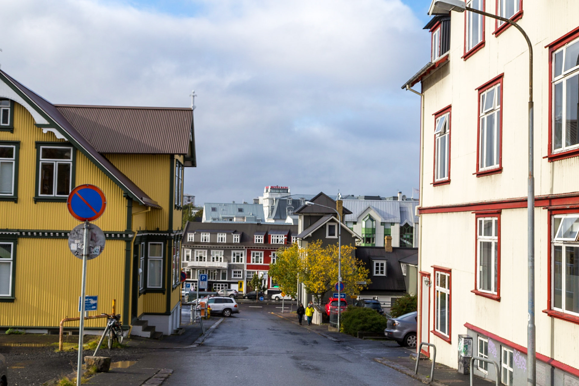 In the streets of rainy Reykjavic