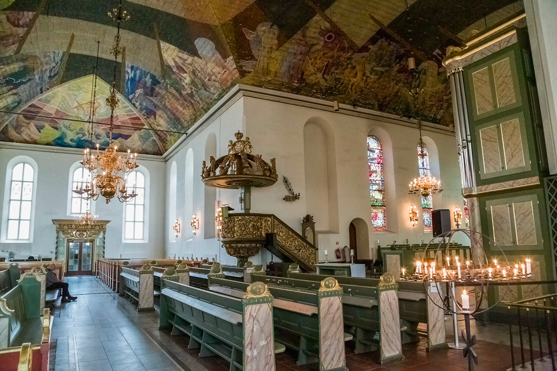Oslo Cathedral (Oslo Domkirke); interior. Consecrated in 1697 and rebuilt in 1850.