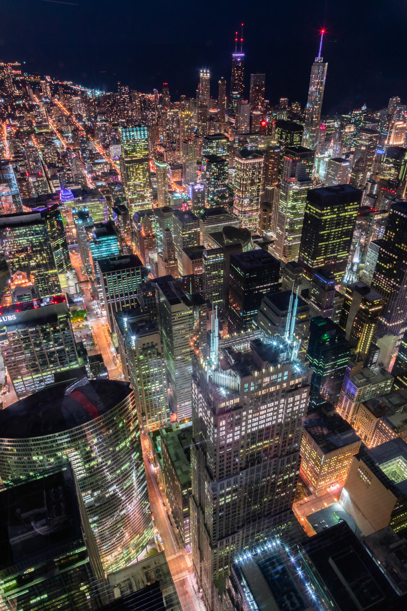 Night view from the Willis Tower 103rd floor