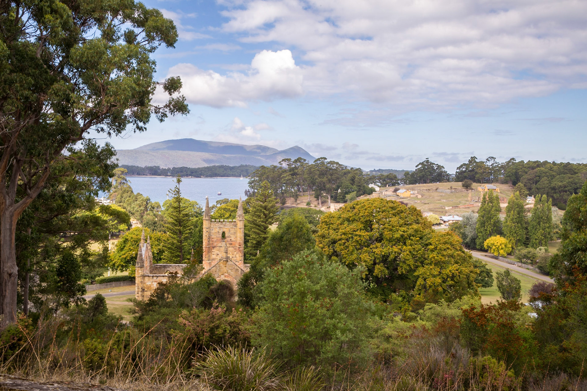 From Scorpion Rock Lookout. Port Arthur Historic Site