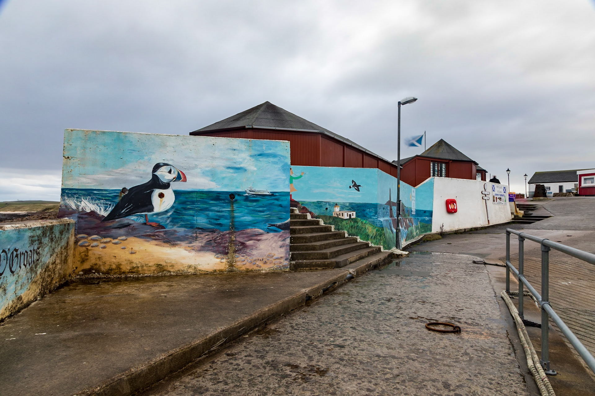 At John O'Groats., a little to the east of the northernmost point of mainland UK.