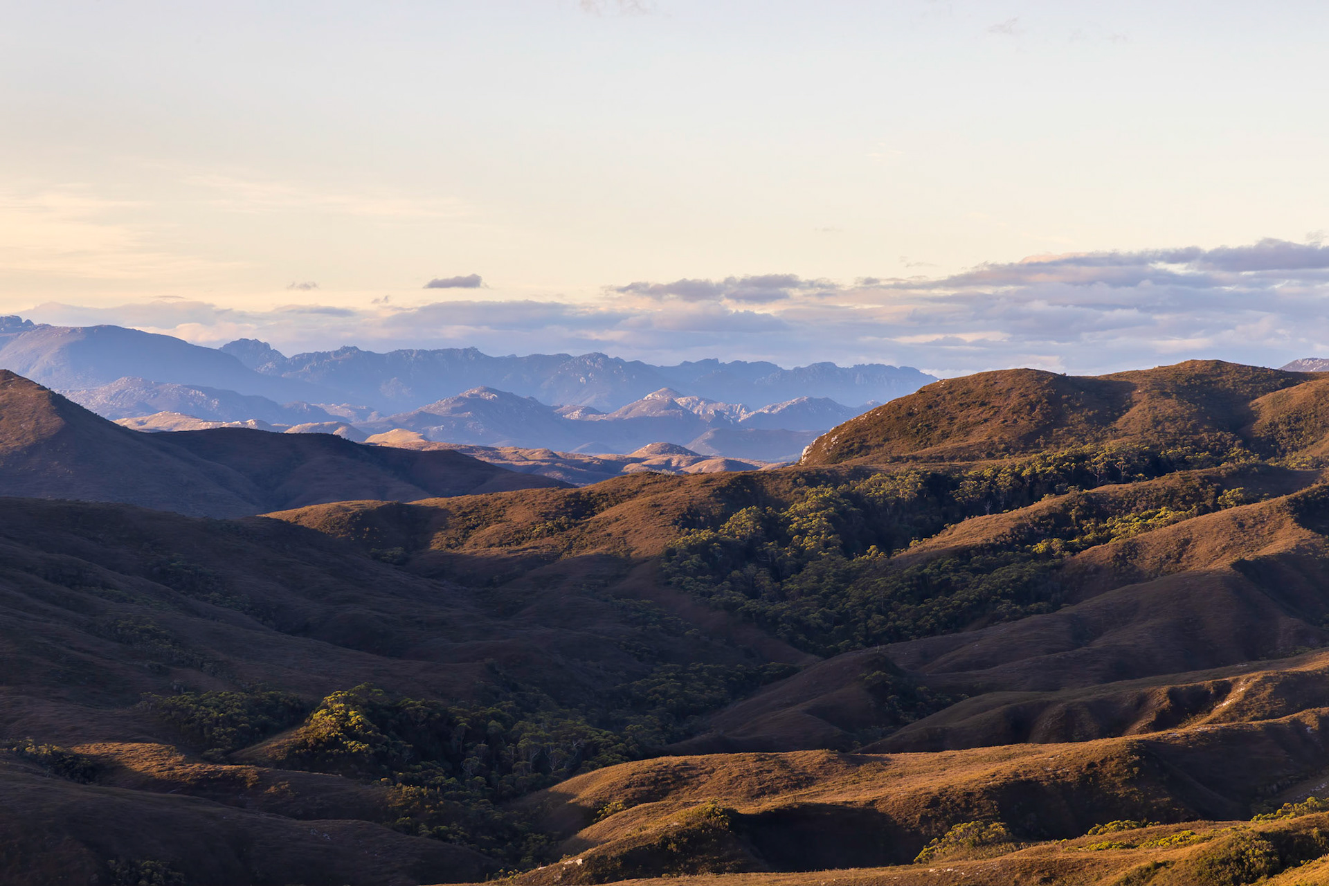 From Mount Milner; looking east in late afternoon light.