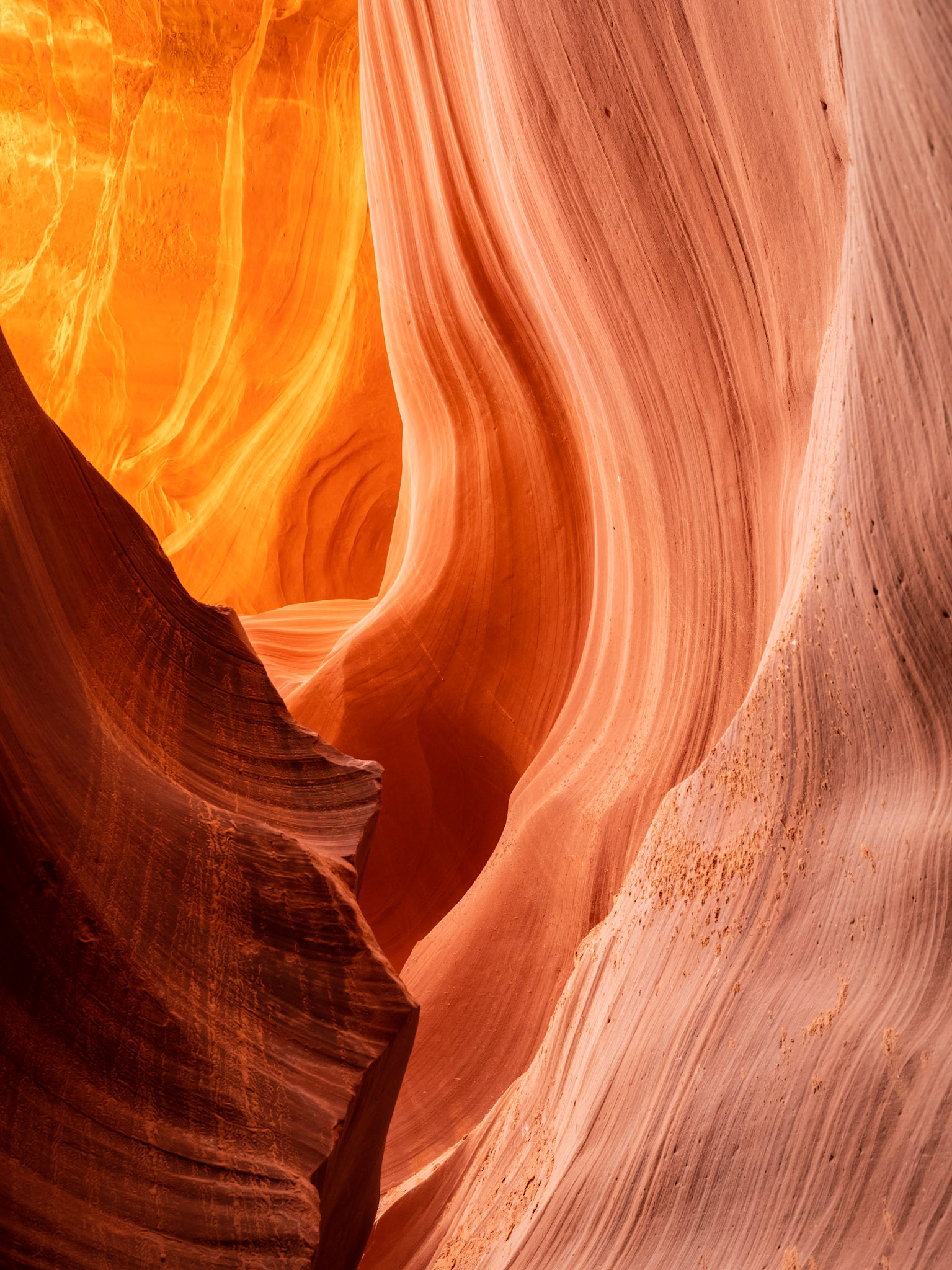 In Lower Antelope Canyon