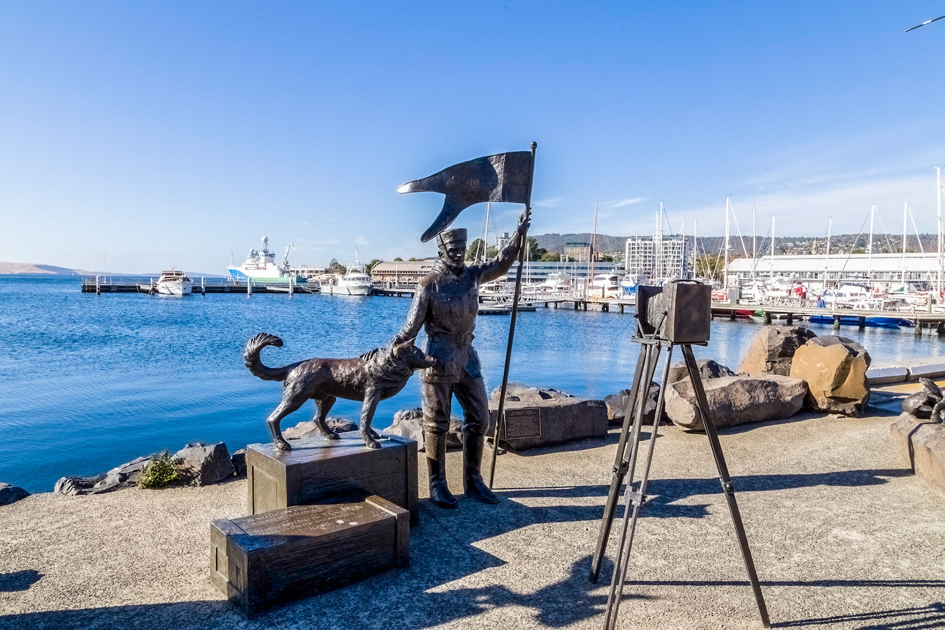 Sculptural Pieces to Acknowledge Hoart's links to Antarctic Exploration. Sullivan's Cove, Hobart
